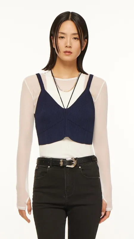 Lace-Up Knit Vest sold by INITIAL Fashion