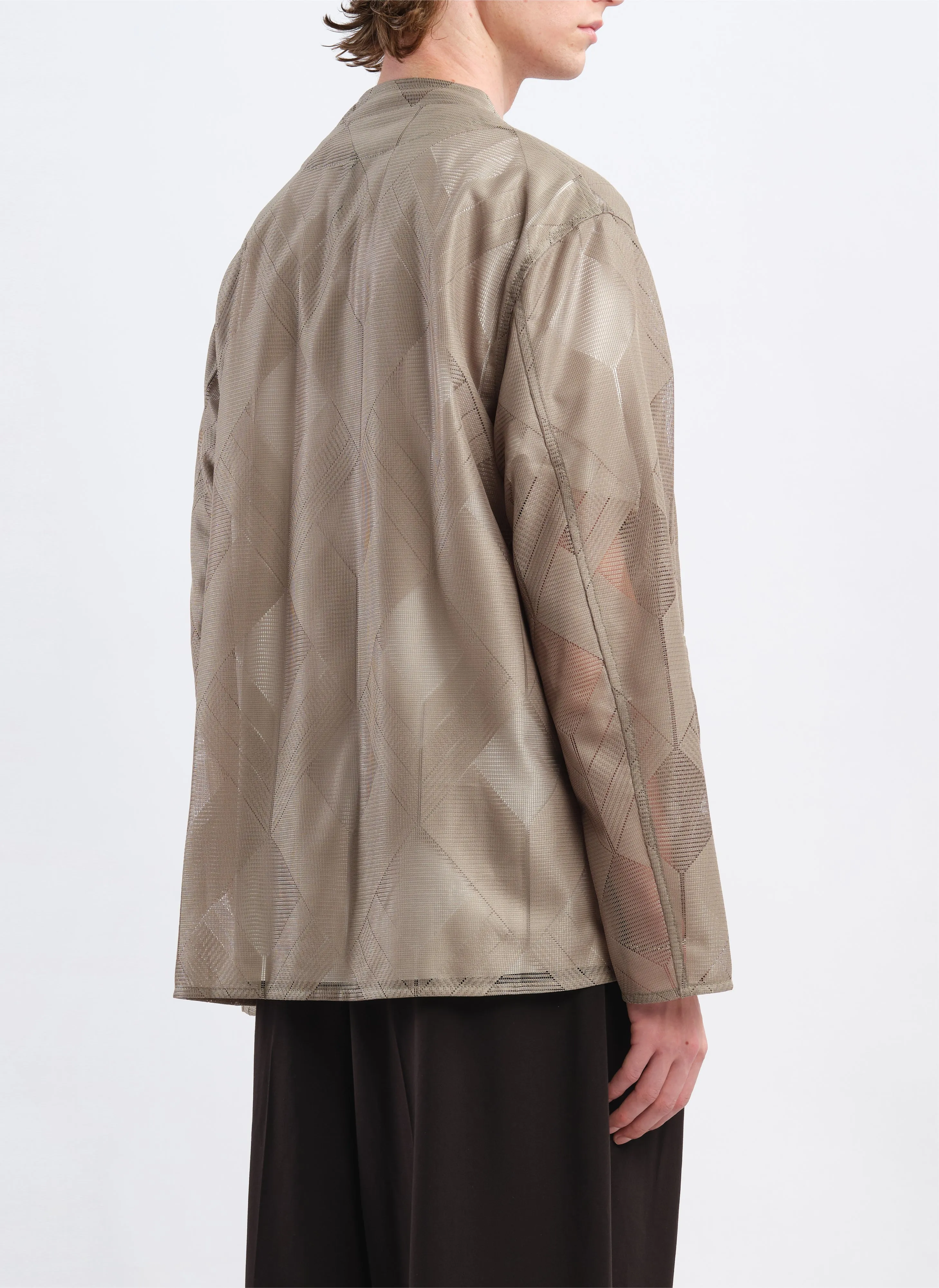 Polyester Geometric Jacquard Soft Blazer sold by INITIAL Fashion product image thumbnail 4