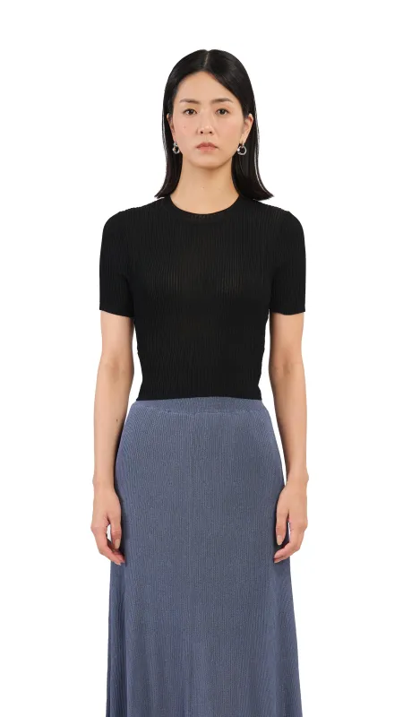 Short Sleeves Tie-Waist Sweater sold by INITIAL Fashion