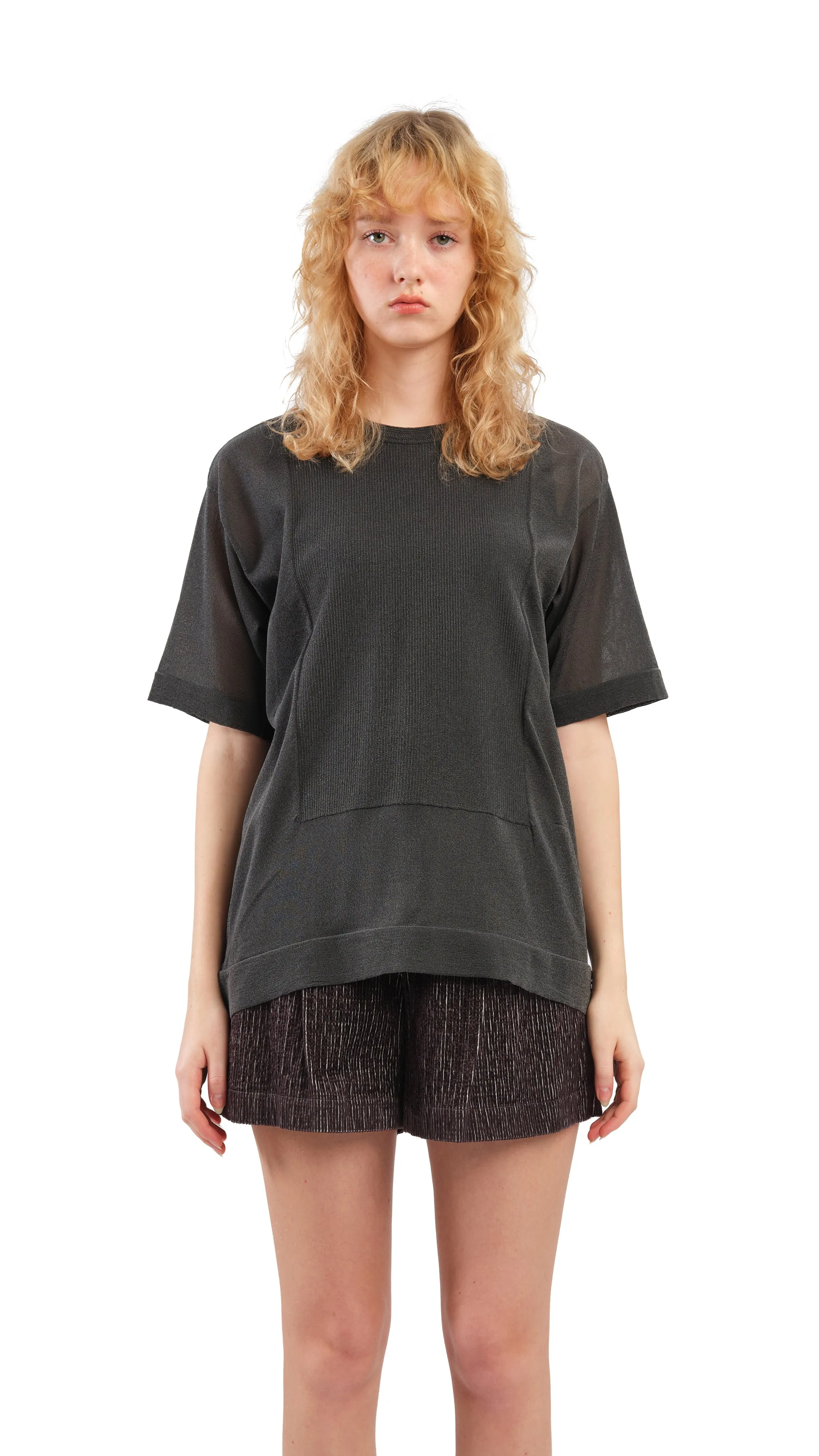 Sheer Knit Tee sold by INITIAL Fashion