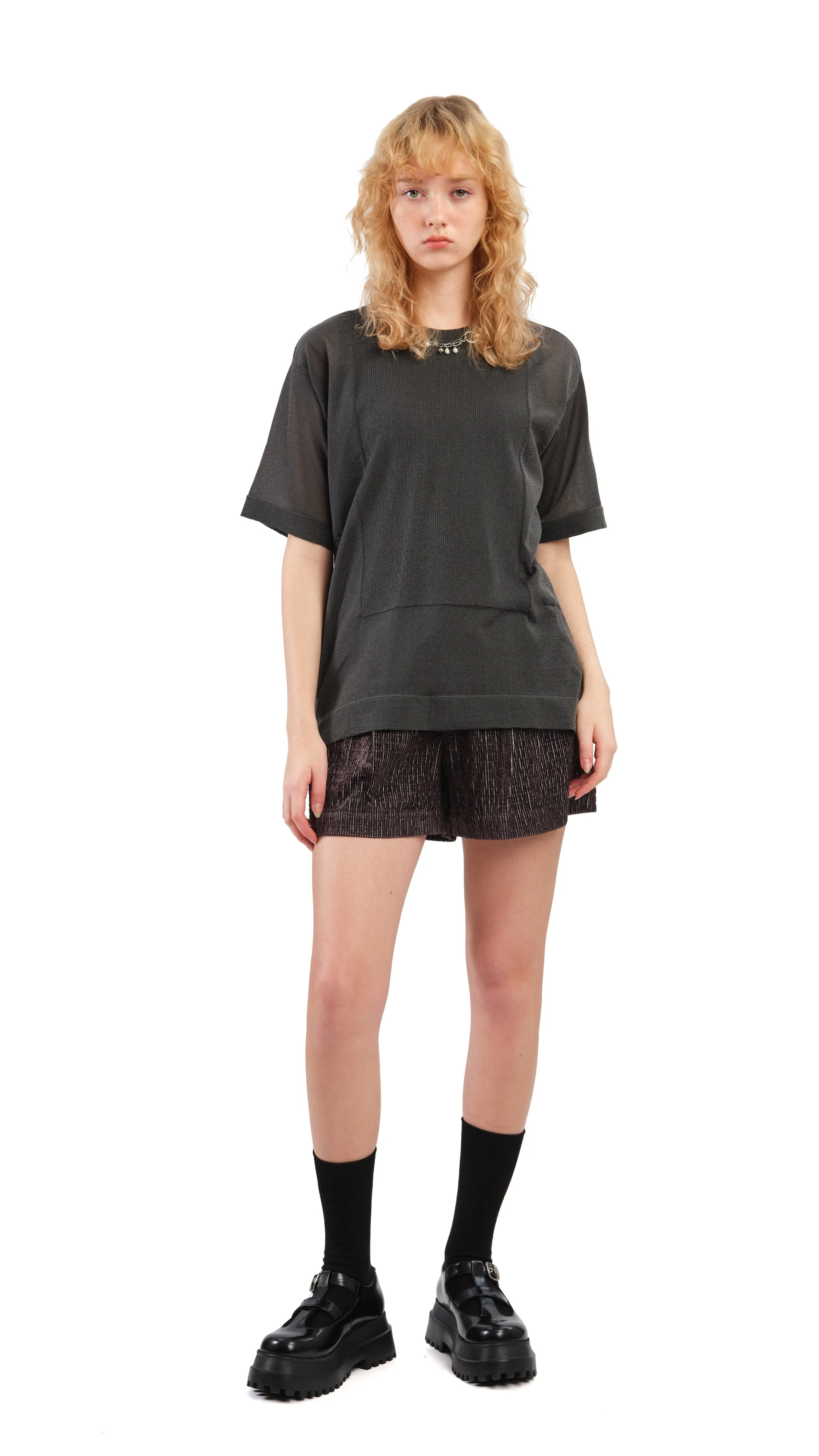Sheer Knit Tee sold by INITIAL Fashion product image thumbnail 4