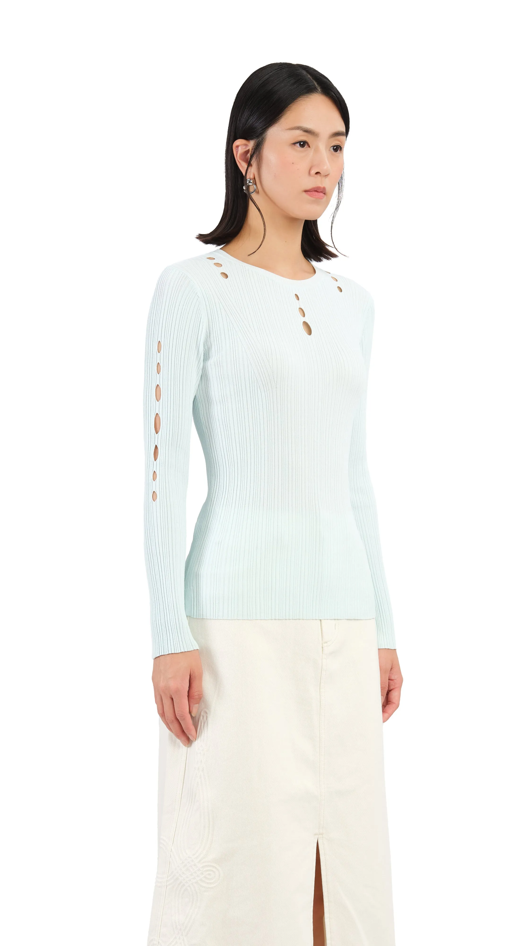 Slash Cut-Out Sweater sold by INITIAL Fashion product image thumbnail 2