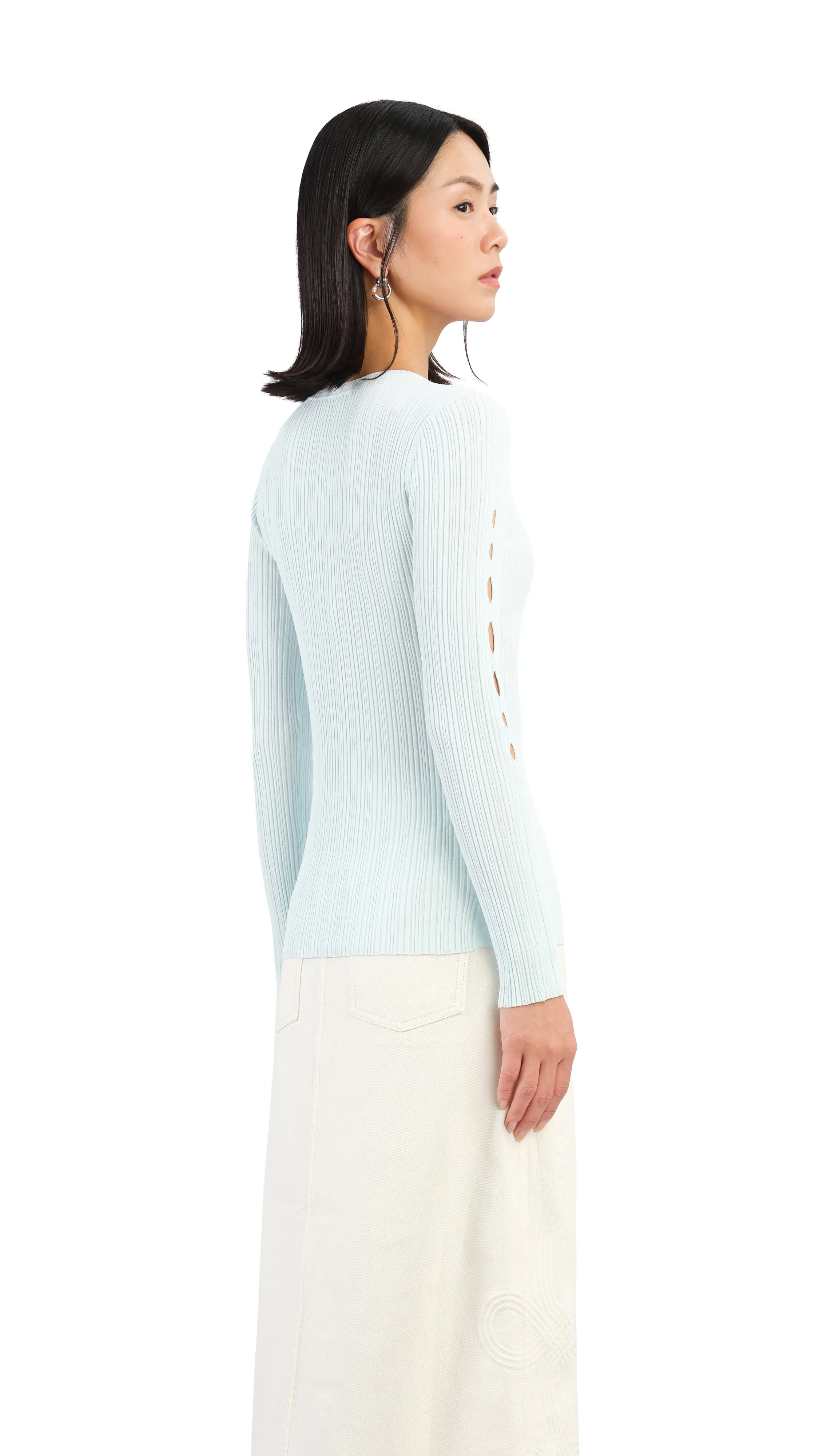 Slash Cut-Out Sweater sold by INITIAL Fashion product image thumbnail 3