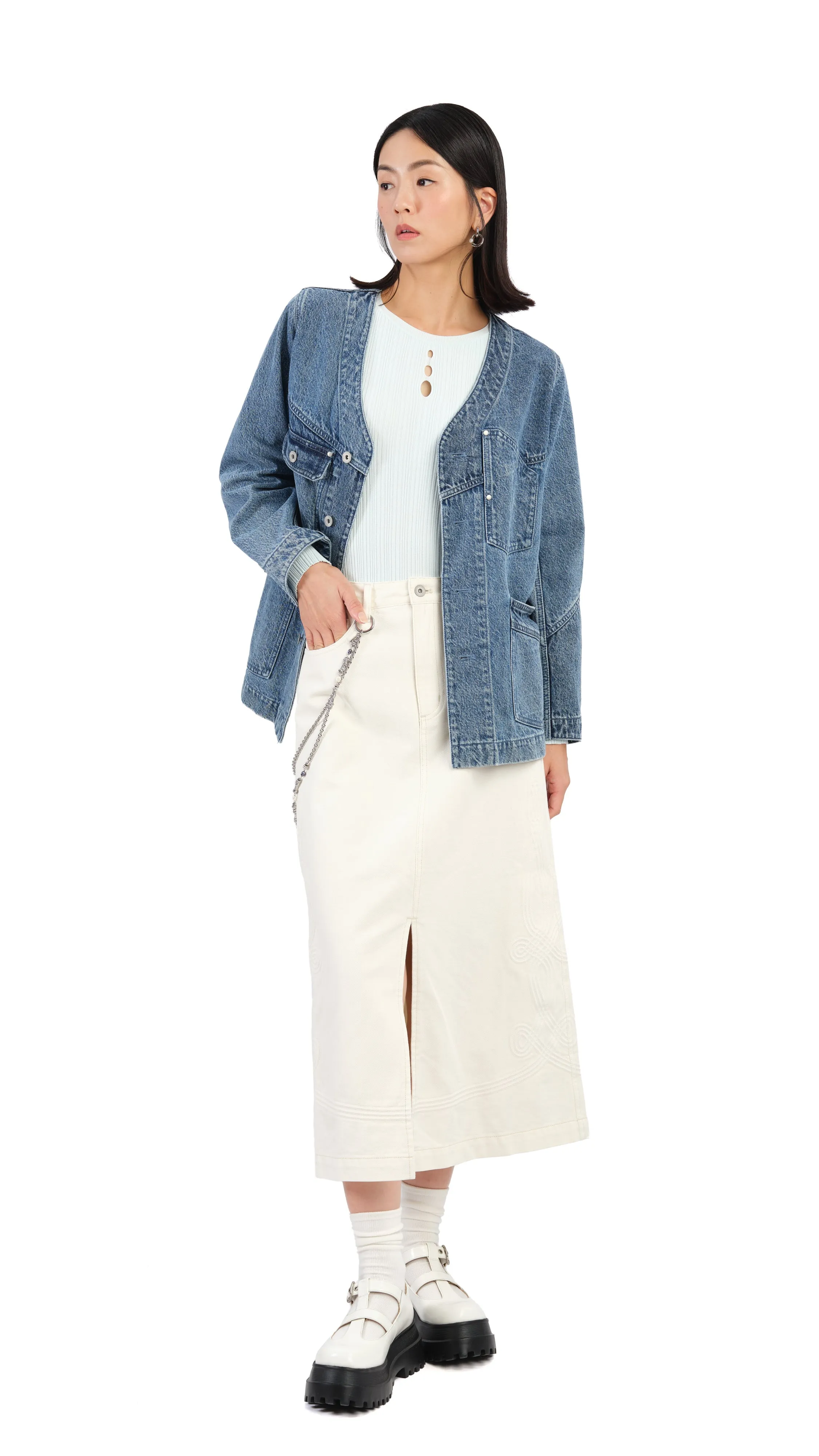 Slash Cut-Out Sweater sold by INITIAL Fashion product image thumbnail 5