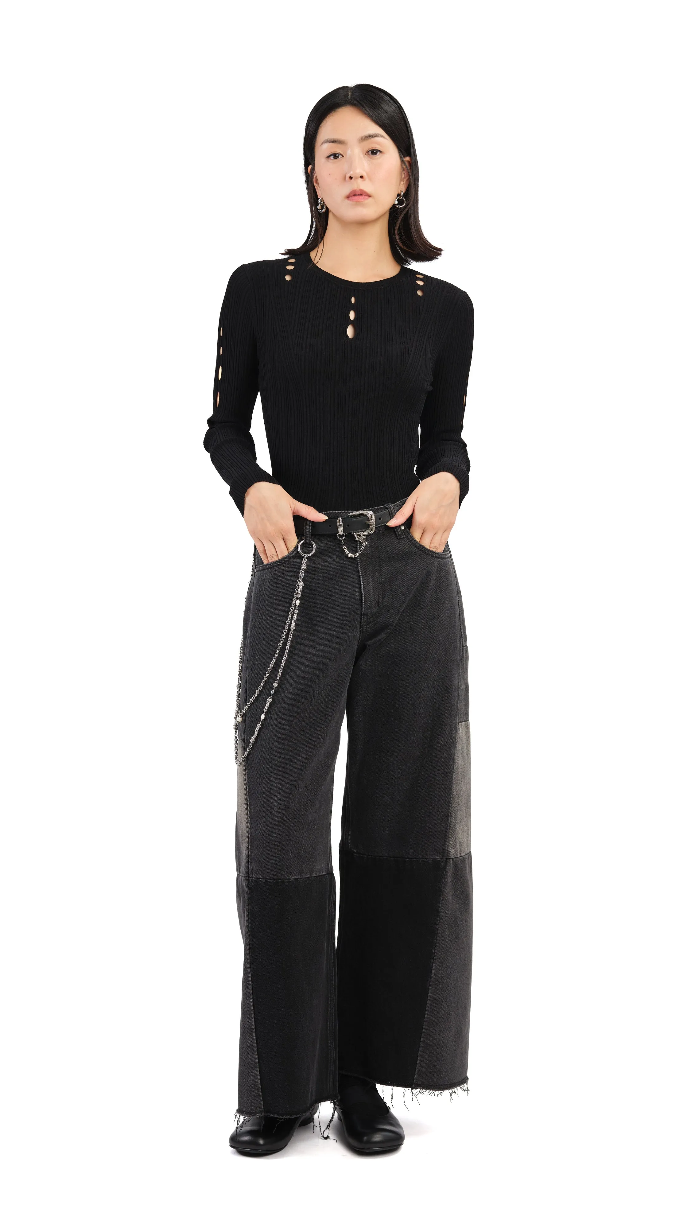 Slash Cut-Out Sweater sold by INITIAL Fashion product image thumbnail 4