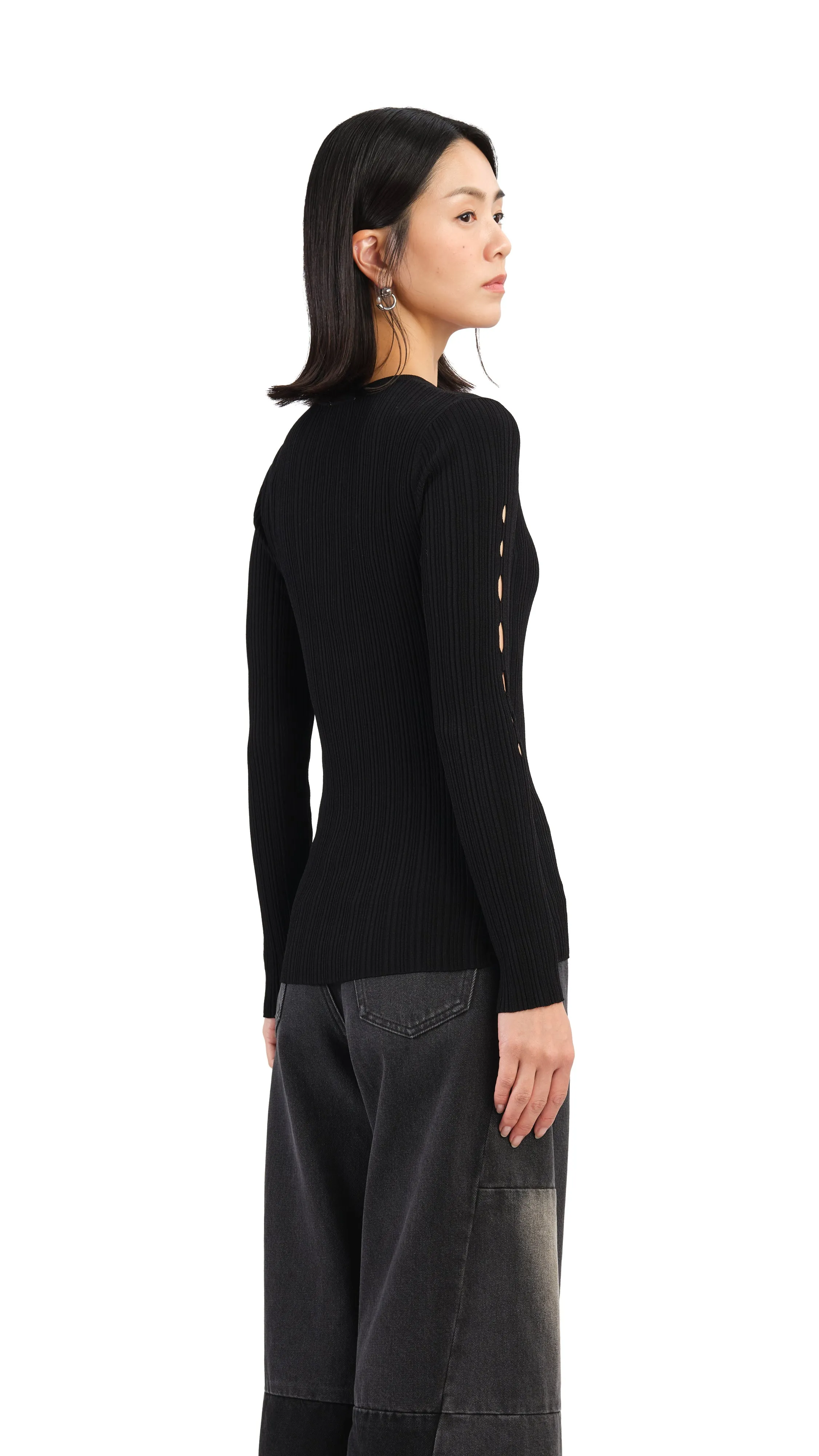Slash Cut-Out Sweater sold by INITIAL Fashion product image thumbnail 3