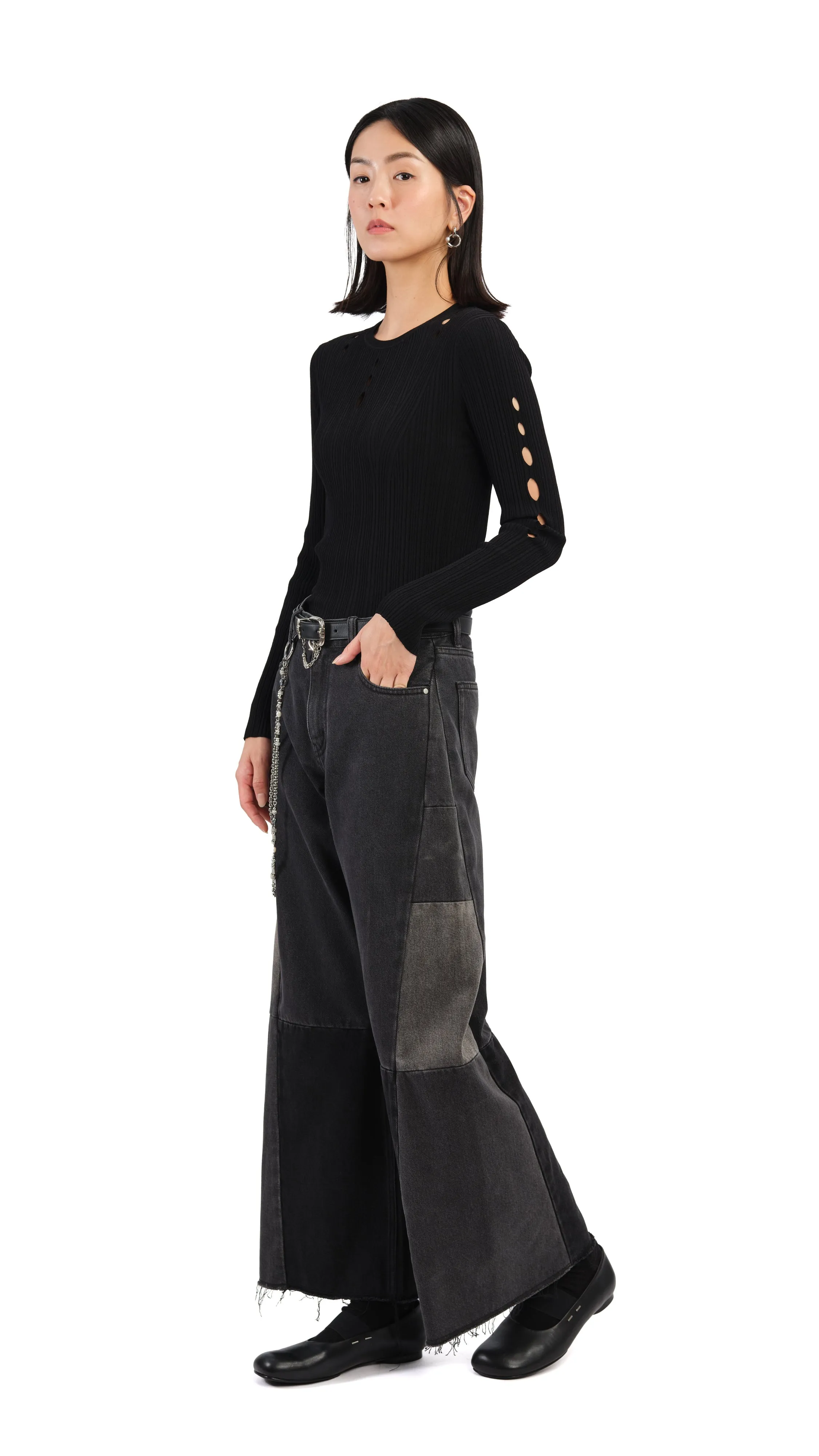 Slash Cut-Out Sweater sold by INITIAL Fashion product image thumbnail 5