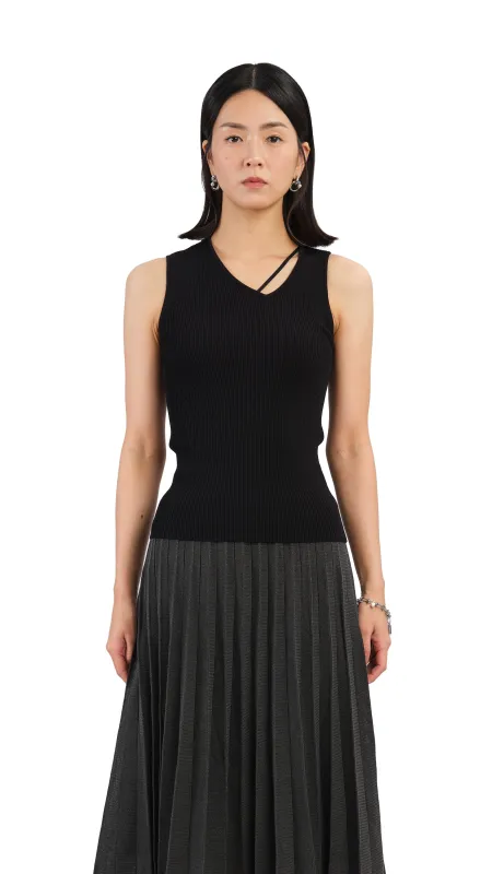 Asymmetric Neckline Top sold by INITIAL Fashion