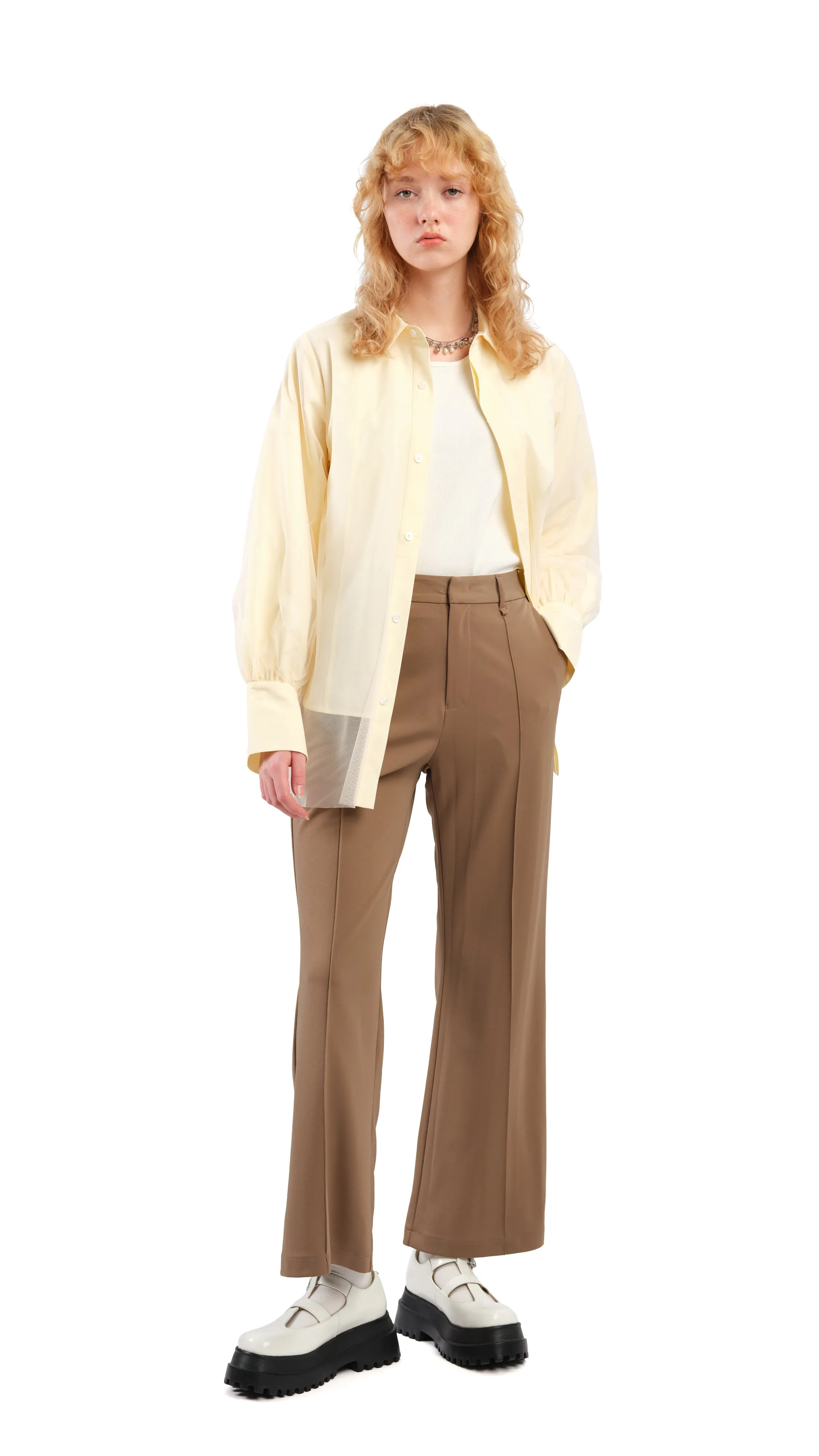 Mesh Layered Shirt sold by INITIAL Fashion product image thumbnail 4