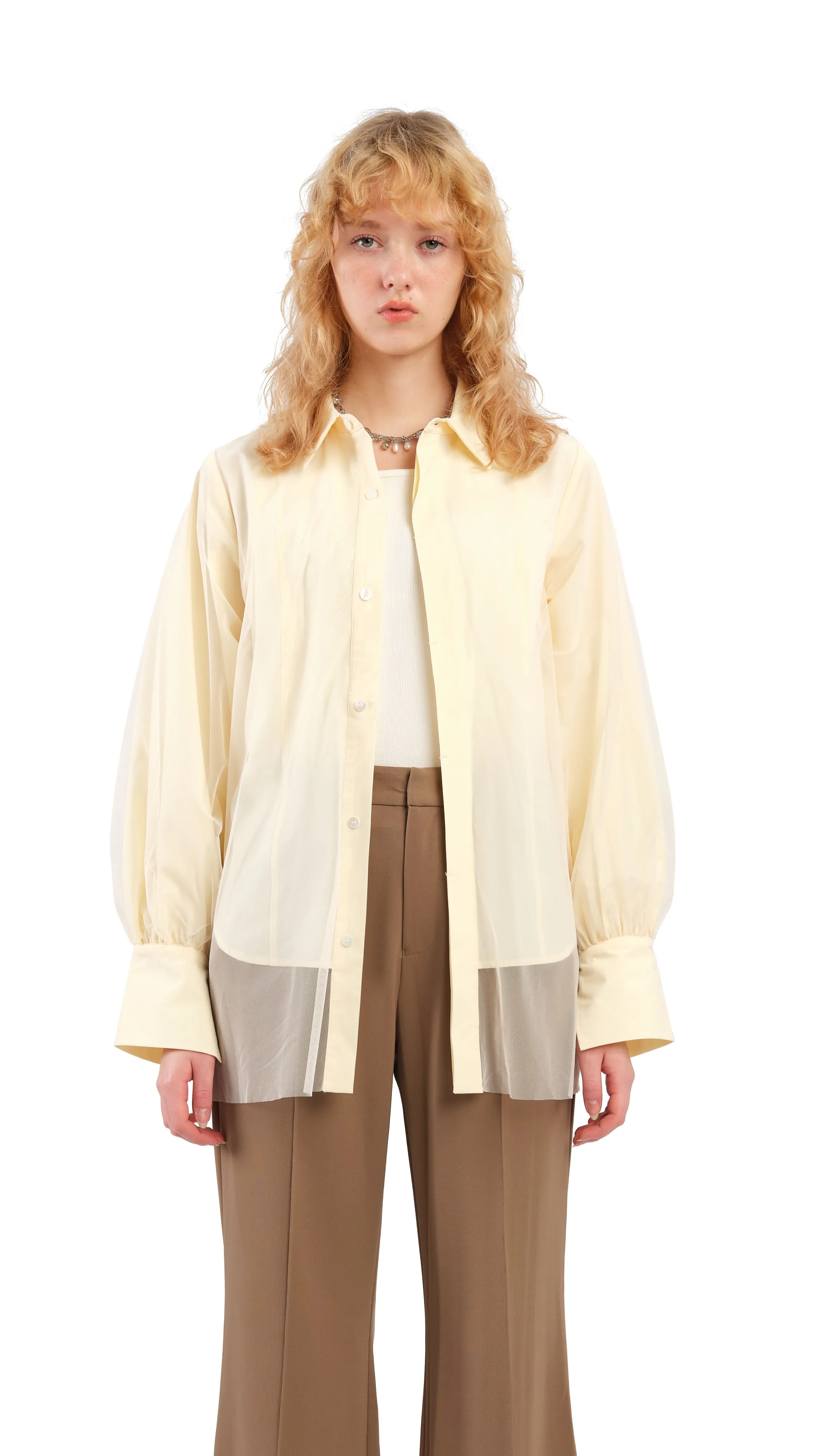 Mesh Layered Shirt sold by INITIAL Fashion