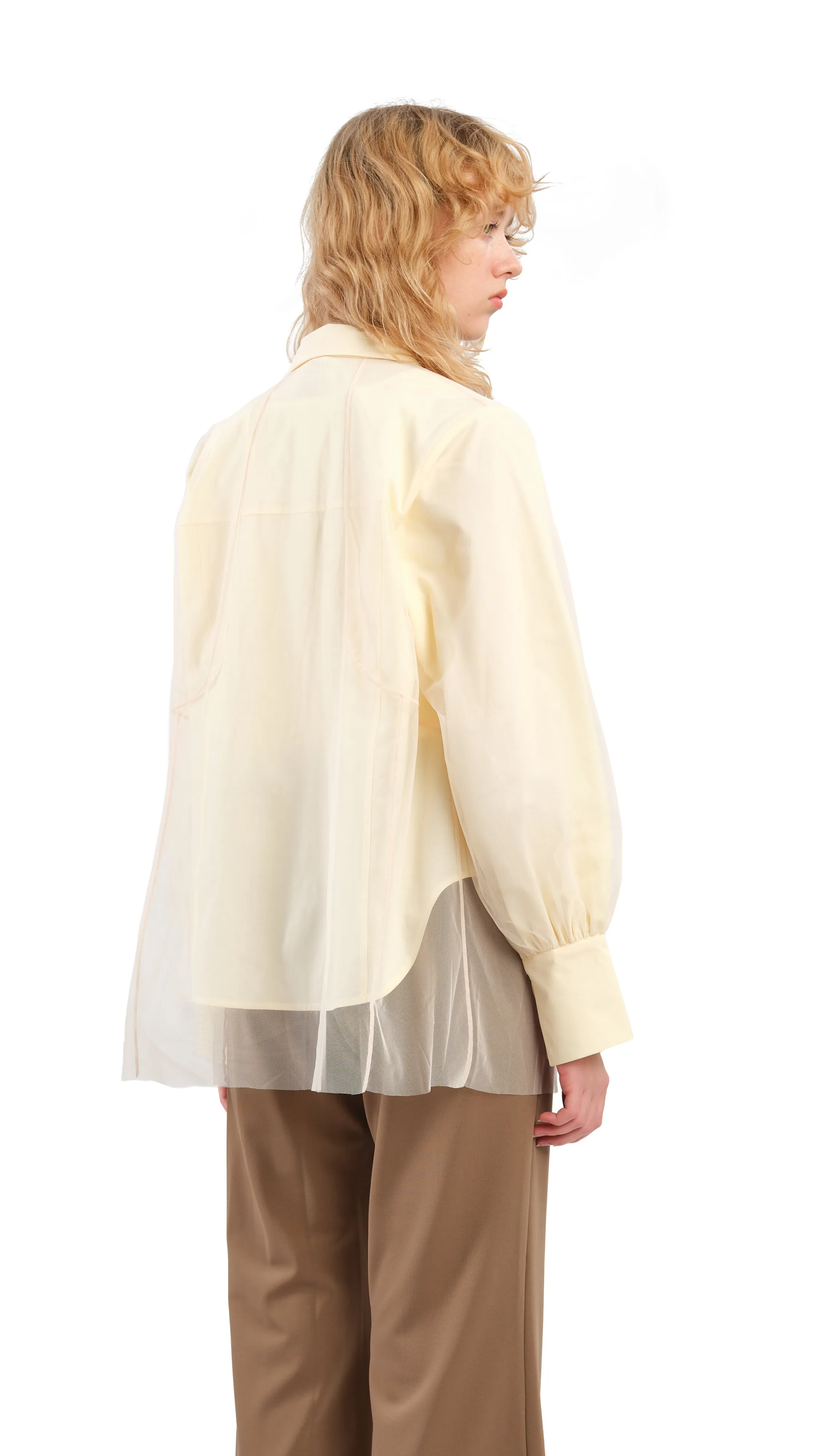 Mesh Layered Shirt sold by INITIAL Fashion product image thumbnail 3