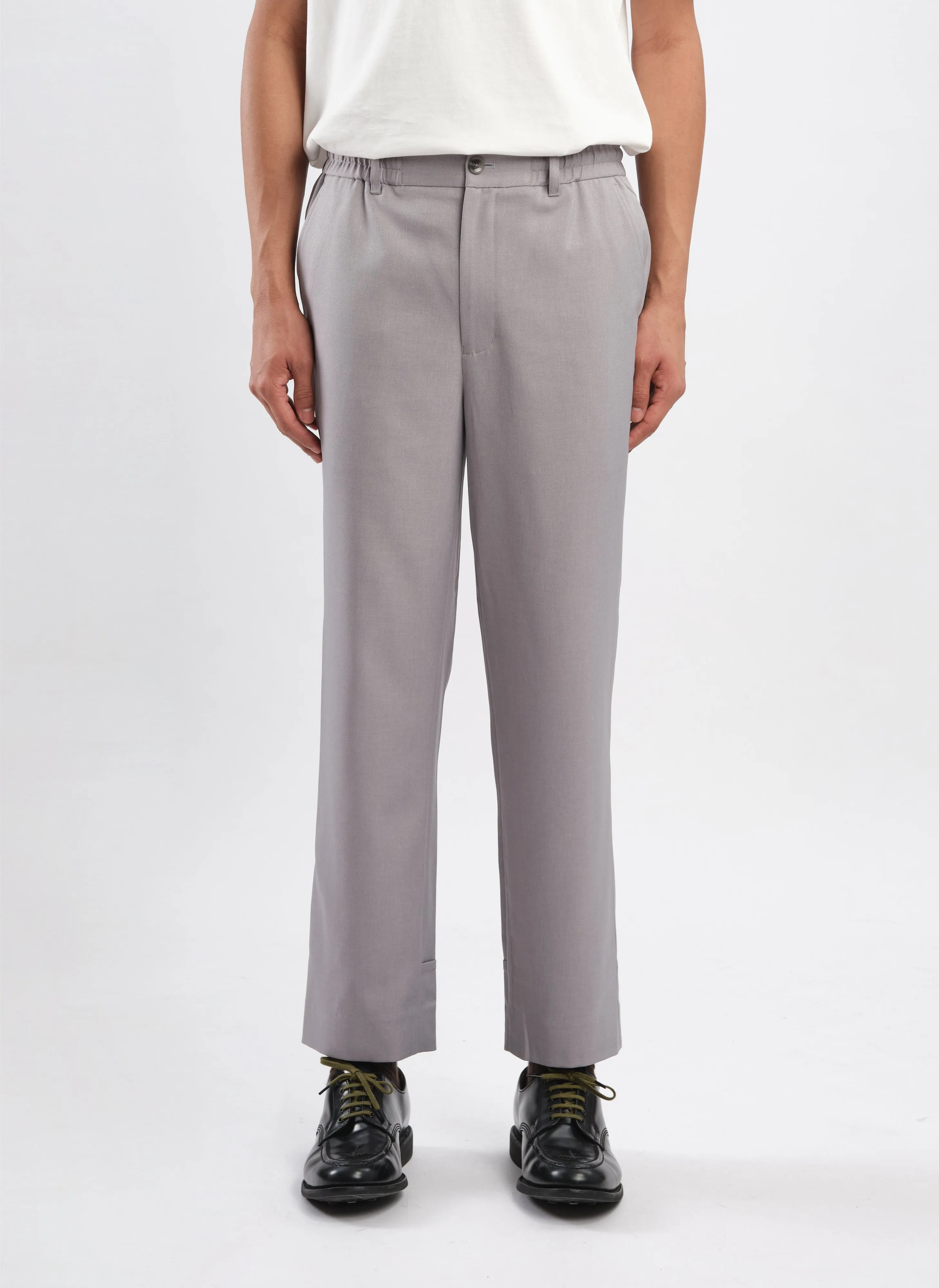 Polyester Regular Length Tapered Pants (P-14) sold by INITIAL Fashion product image thumbnail 2