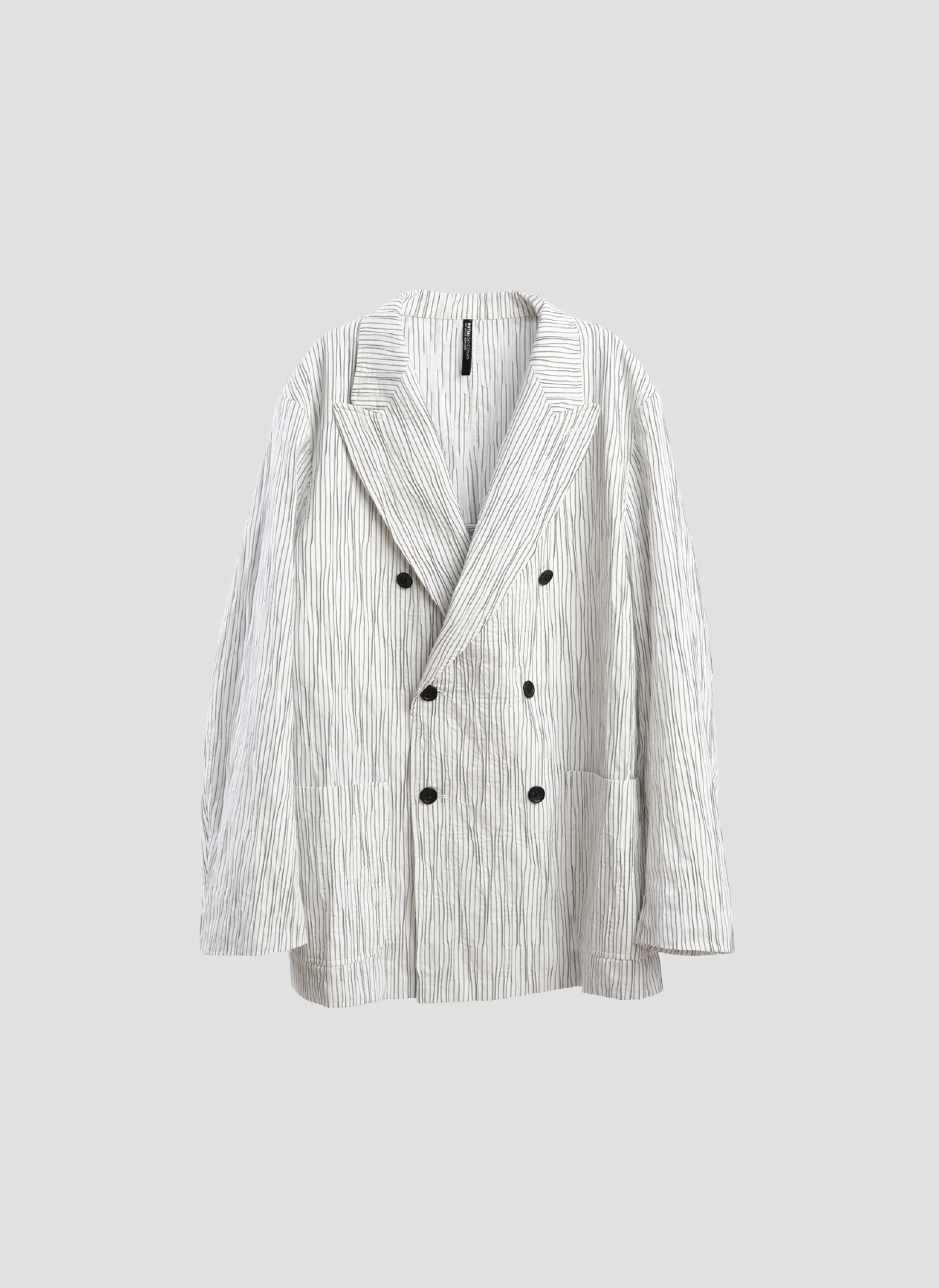 Distort Cotton Dobby Cloth Double Breasted Blazer sold by INITIAL Fashion