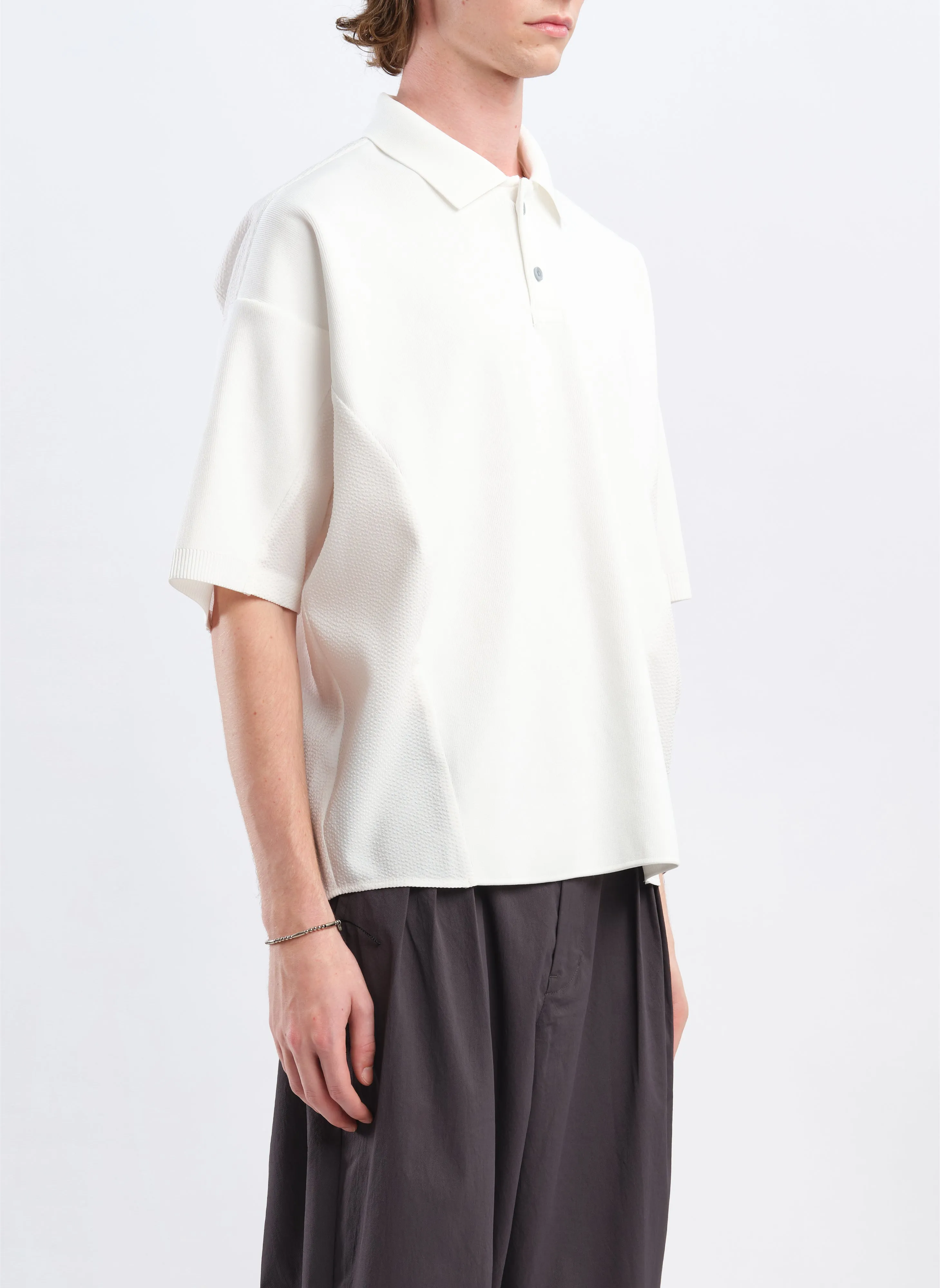 Polyester Business Knit Blocking Polo sold by INITIAL Fashion product image thumbnail 3