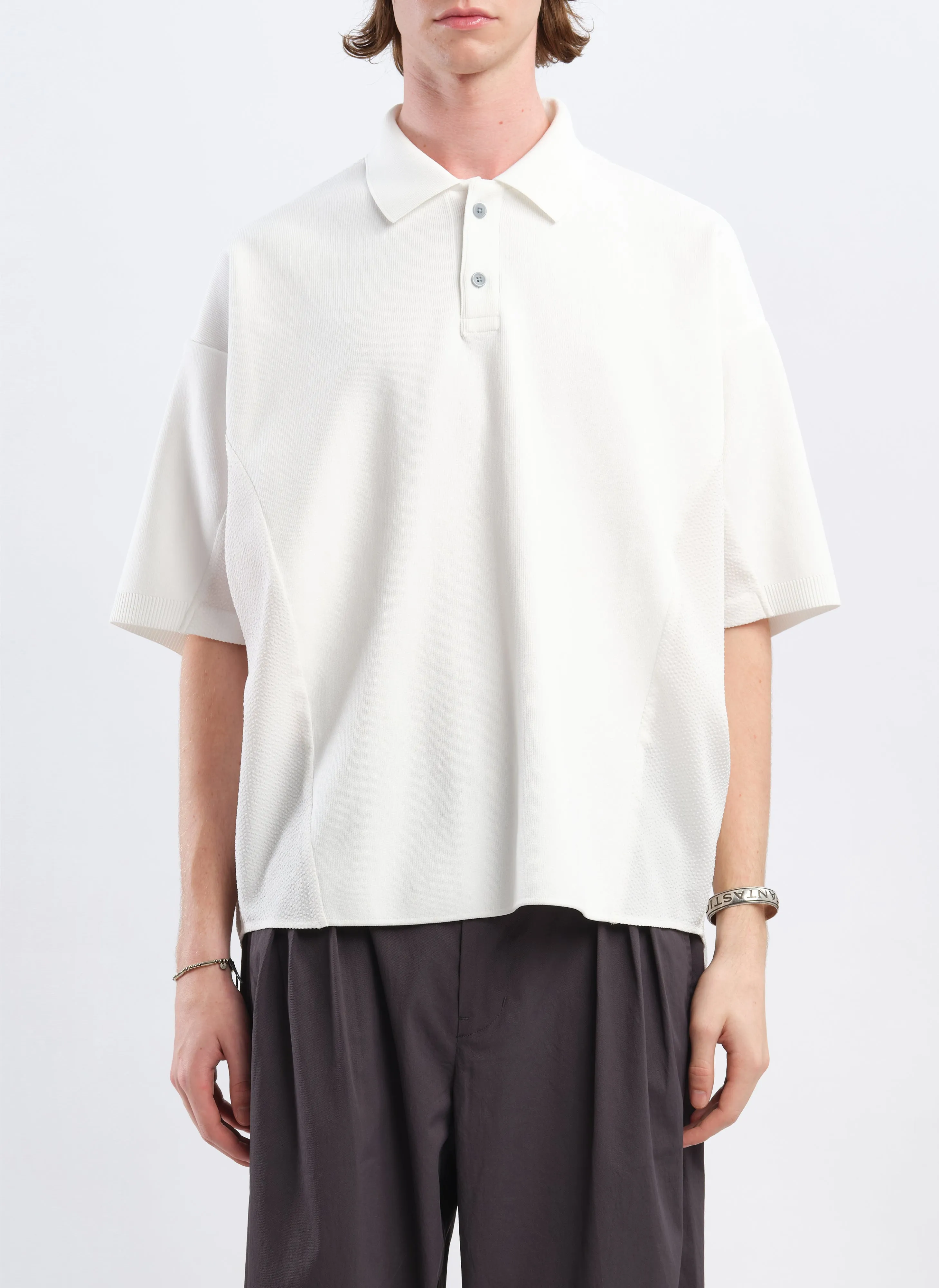 Polyester Business Knit Blocking Polo sold by INITIAL Fashion product image thumbnail 2