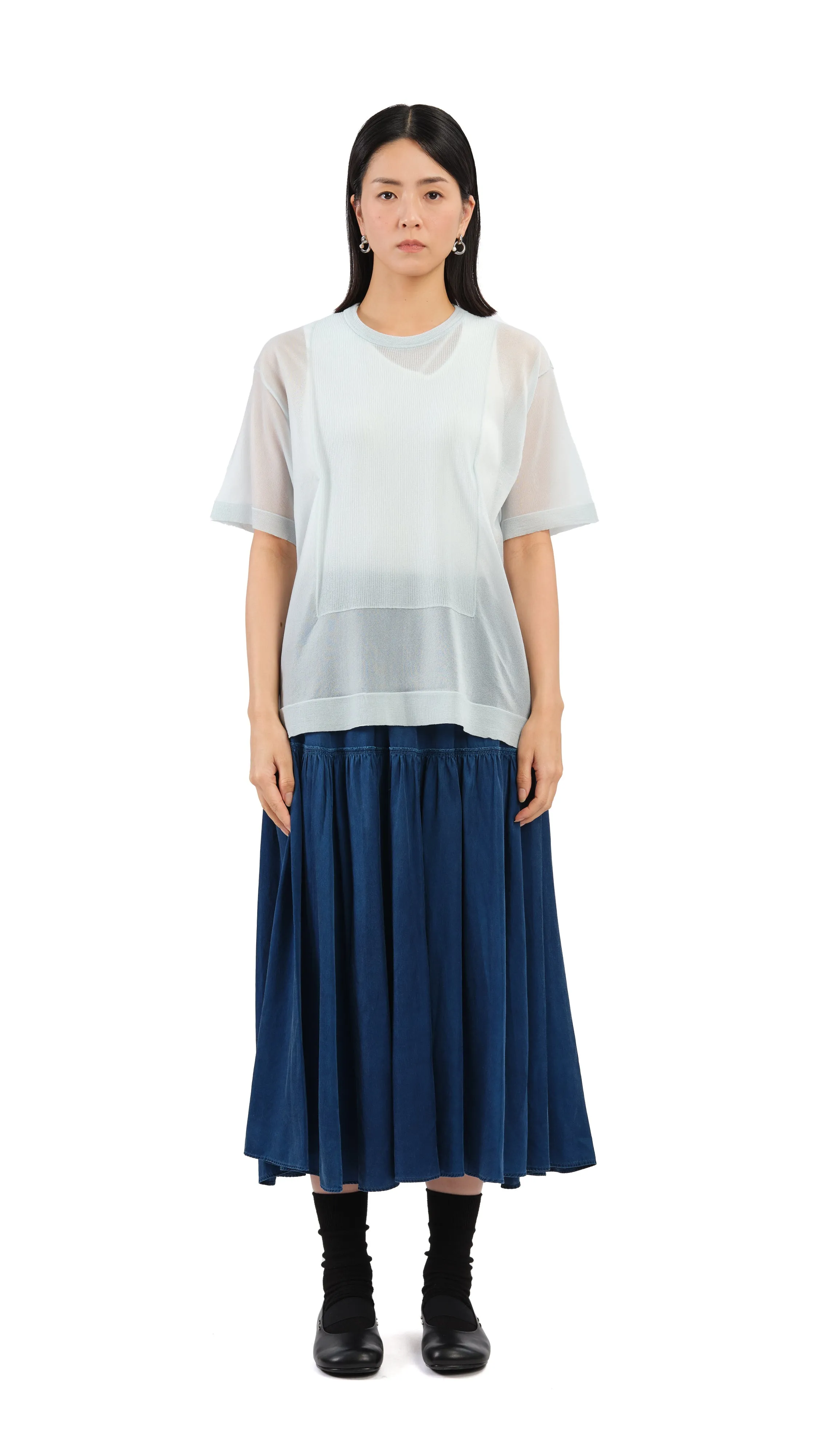 Kurashikizome Gathered Skirt sold by INITIAL Fashion product image thumbnail 5