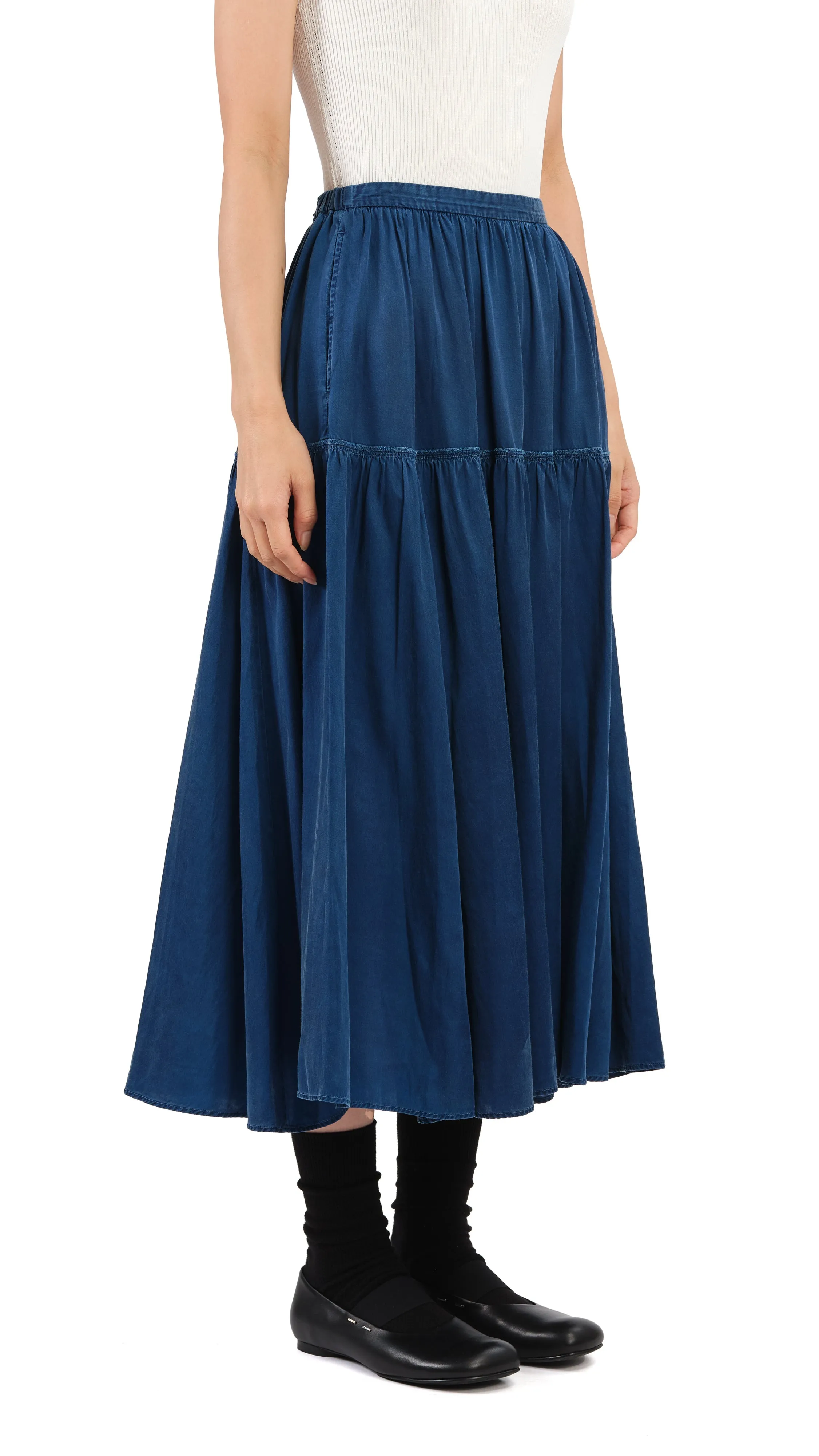Kurashikizome Gathered Skirt sold by INITIAL Fashion product image thumbnail 2