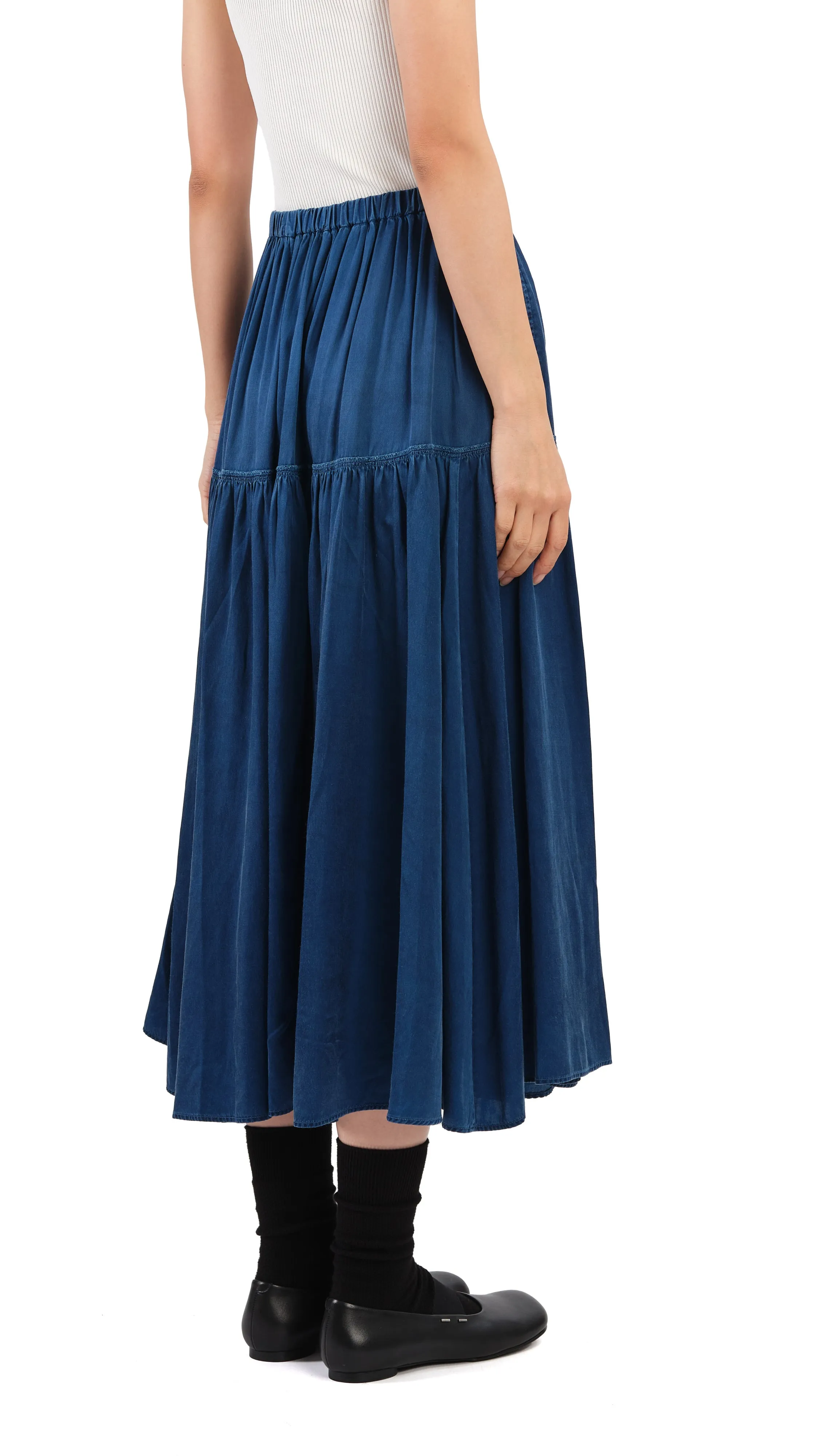 Kurashikizome Gathered Skirt sold by INITIAL Fashion product image thumbnail 3
