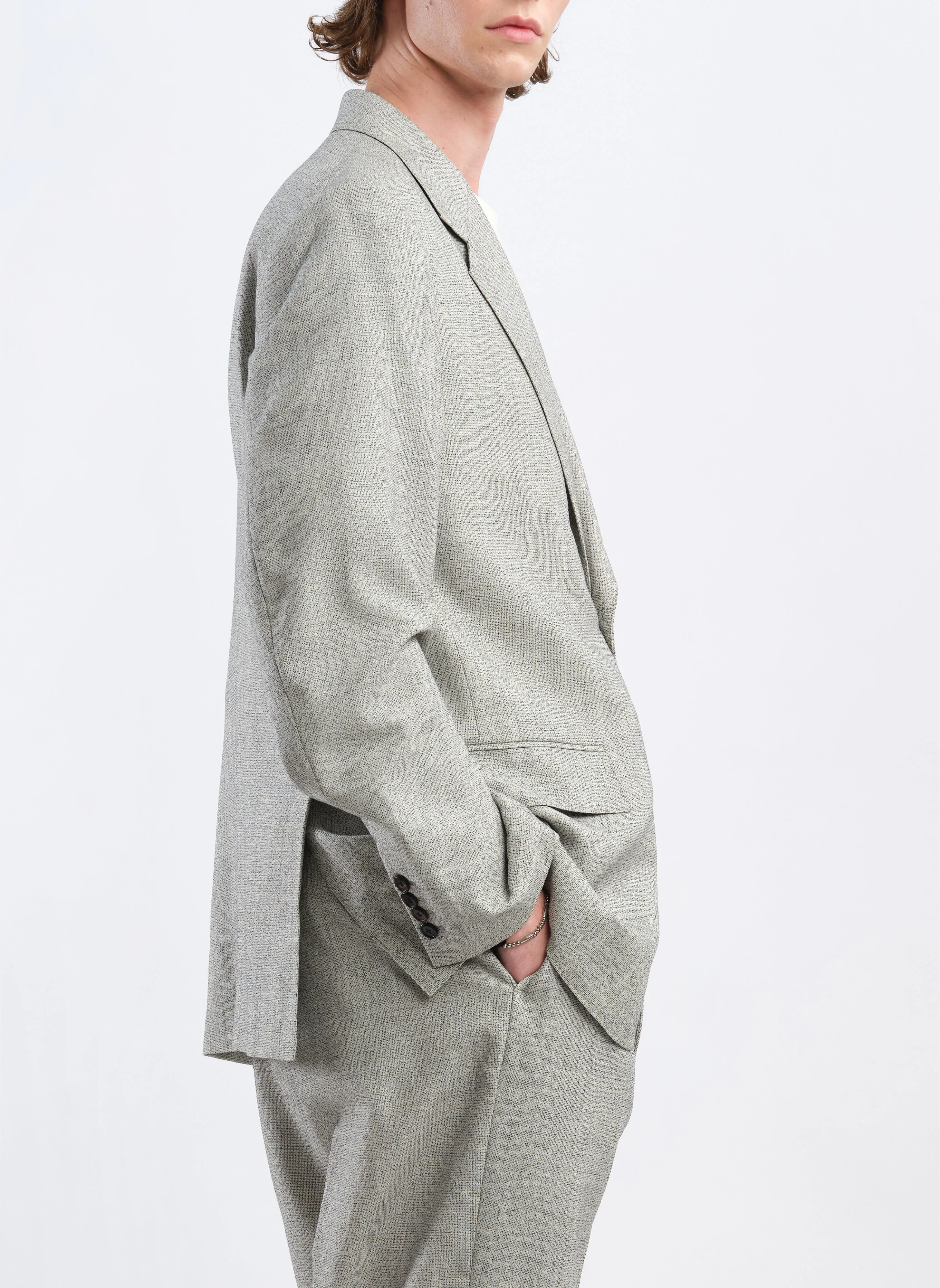Marzotto Organic Wool Full Constructed Single Breasted Suit Blazer sold by INITIAL Fashion product image thumbnail 4