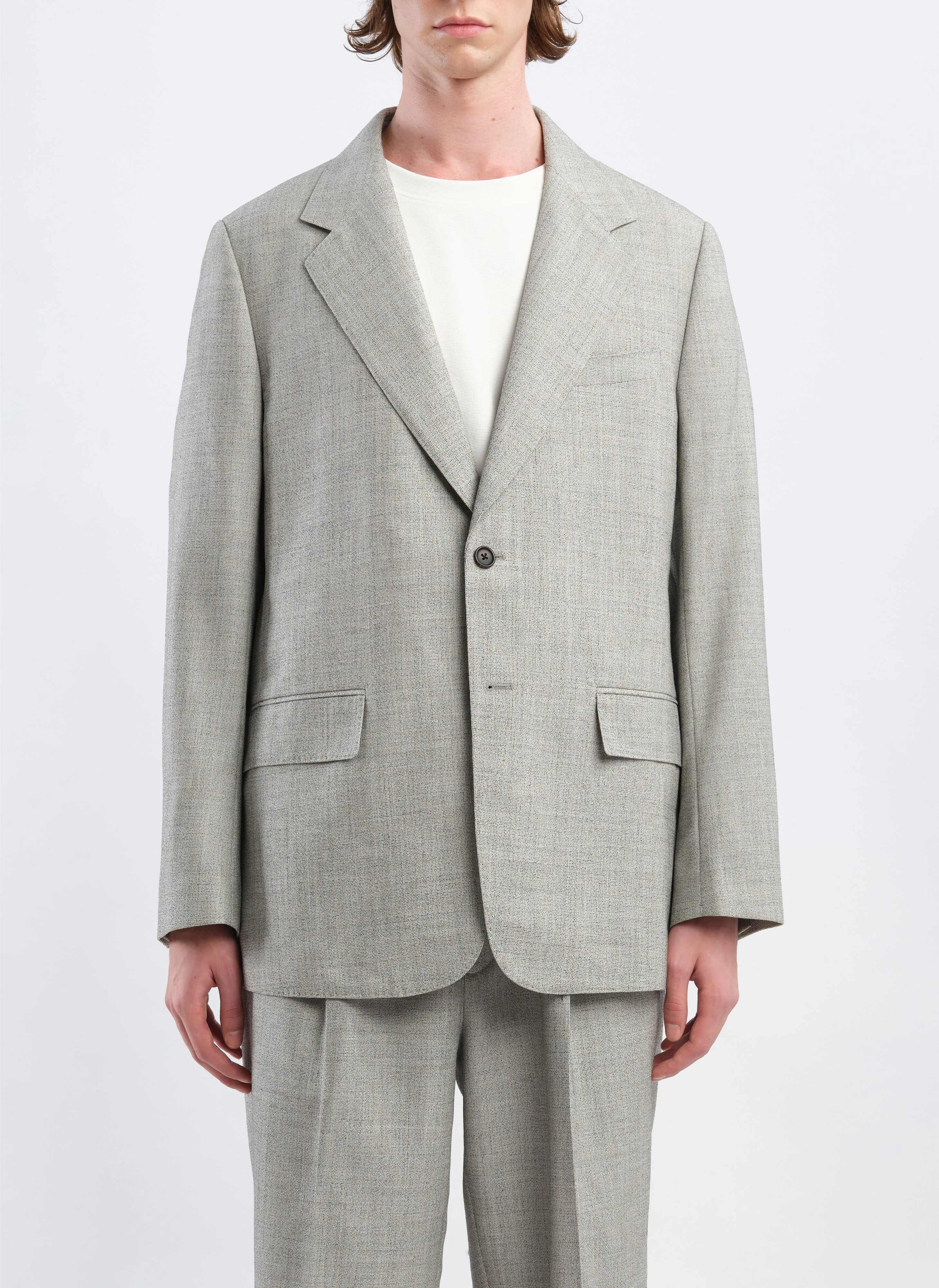 Marzotto Organic Wool Full Constructed Single Breasted Suit Blazer sold by INITIAL Fashion product image thumbnail 2