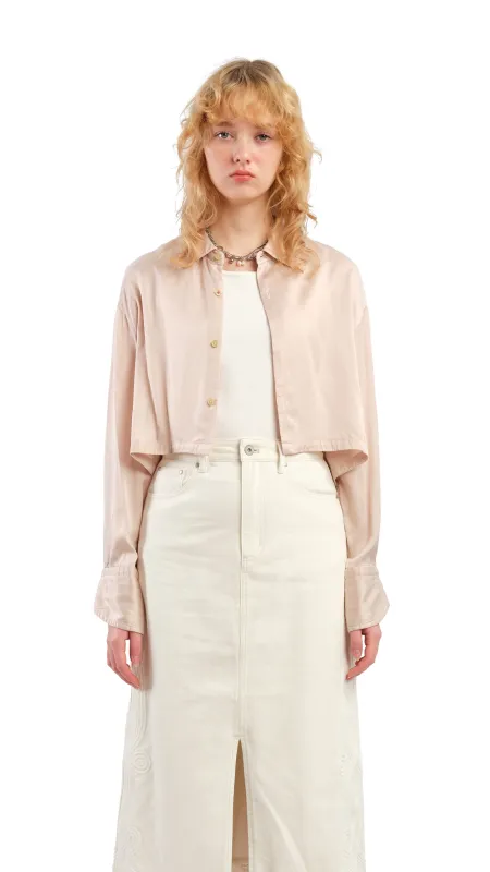 Kurashikizome Cropped Shirt sold by INITIAL Fashion