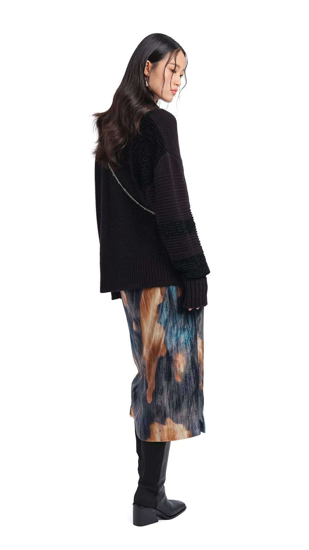 Knee-Length Panelled Leather Boots sold by INITIAL Fashion product image thumbnail 5