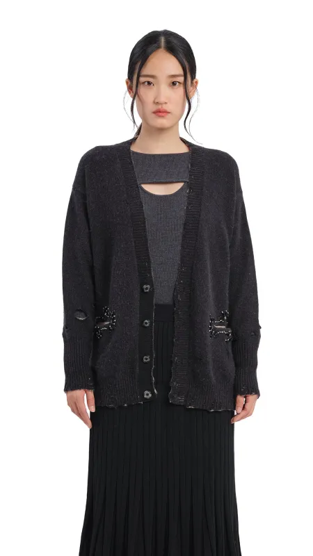 Distressed Cardigan sold by INITIAL Fashion