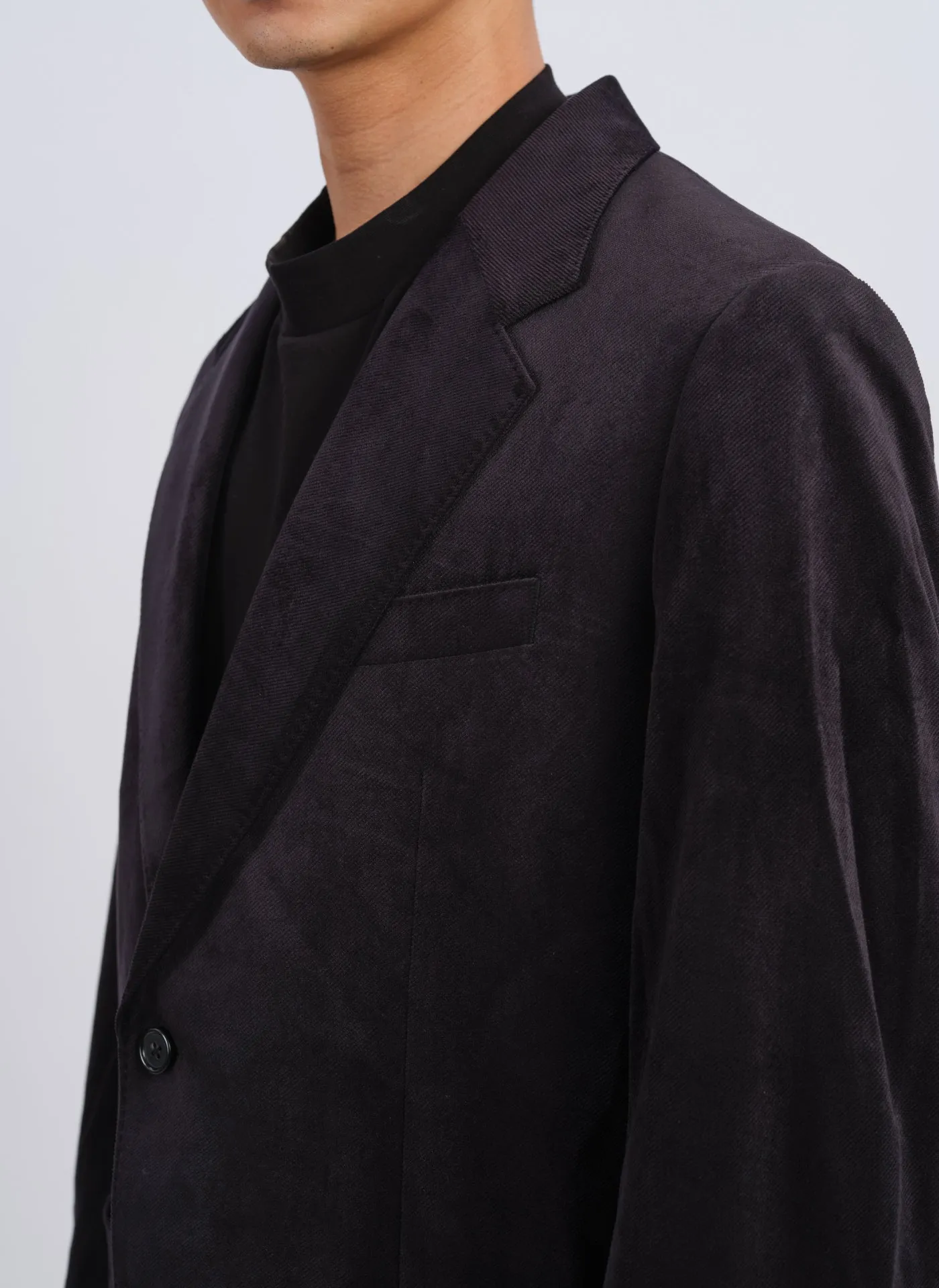 Micro Polyester Velour Twill Construction Suit Blazer sold by INITIAL Fashion product image thumbnail 5