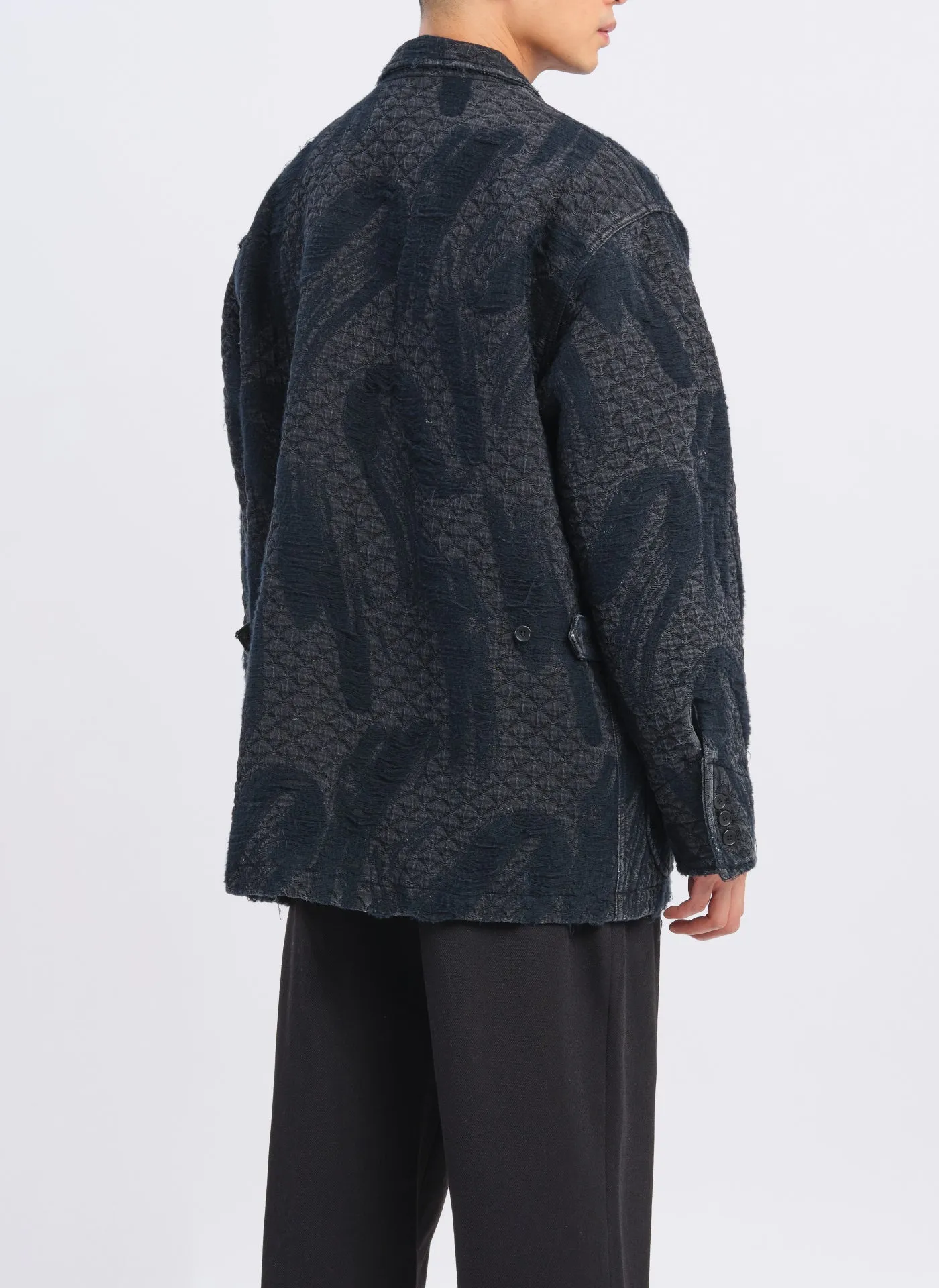 Cotton Polyester Jacquard Paisley Soft Double breasted Blazer sold by INITIAL Fashion product image thumbnail 4