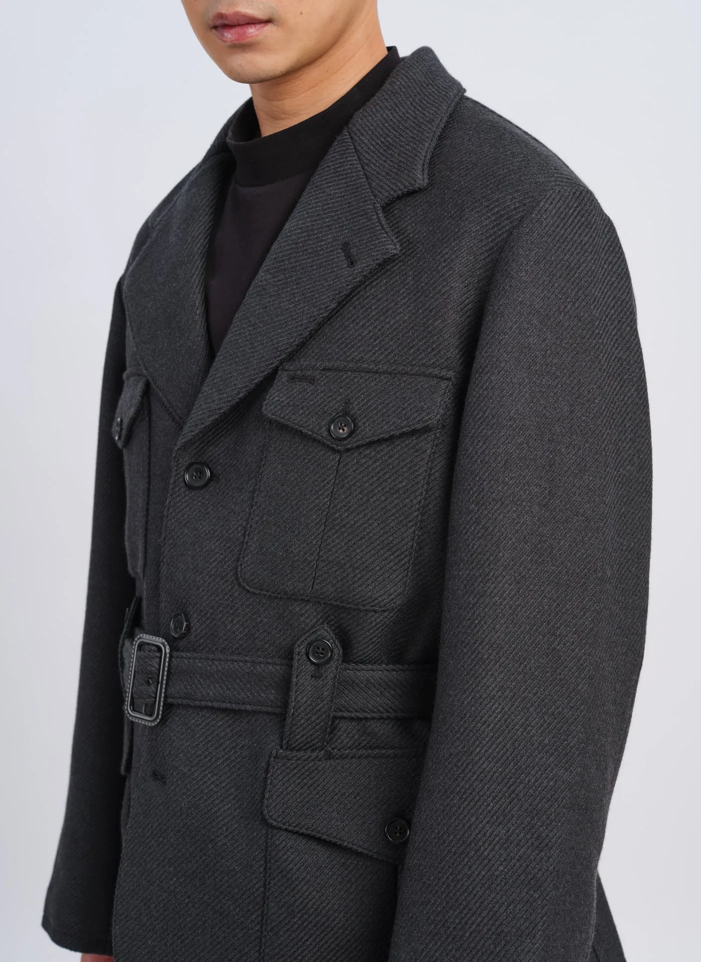 Marzotto Wool Single Breasted Soft Hunting Blazer sold by INITIAL Fashion product image thumbnail 5
