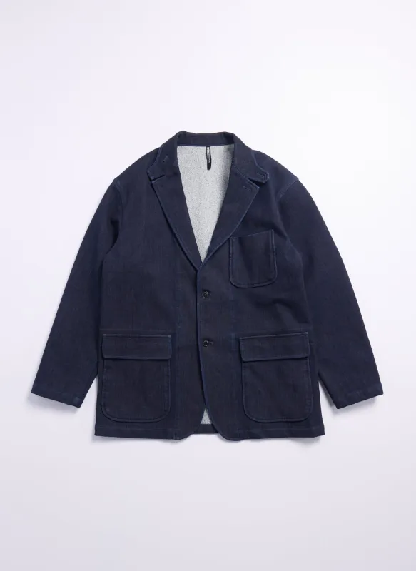 3D Printing Down Denim Fabric Soft Worker Blazer sold by INITIAL Fashion