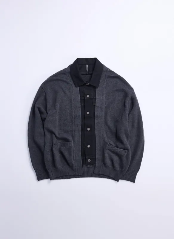 Acrylic Wool 2 in 1 Blocking Knitted Cardigan sold by INITIAL Fashion