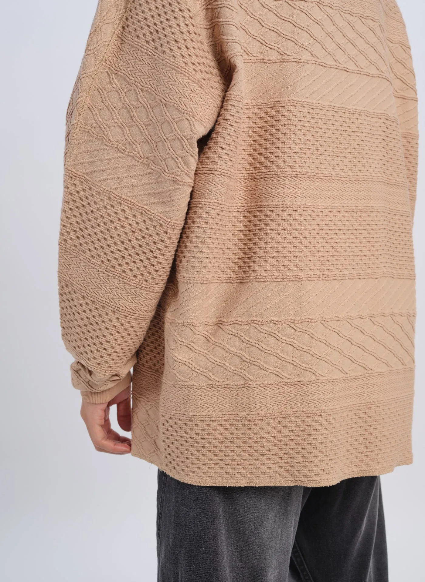 Cotton Jacquard Patchwork Tops sold by INITIAL Fashion product image thumbnail 5