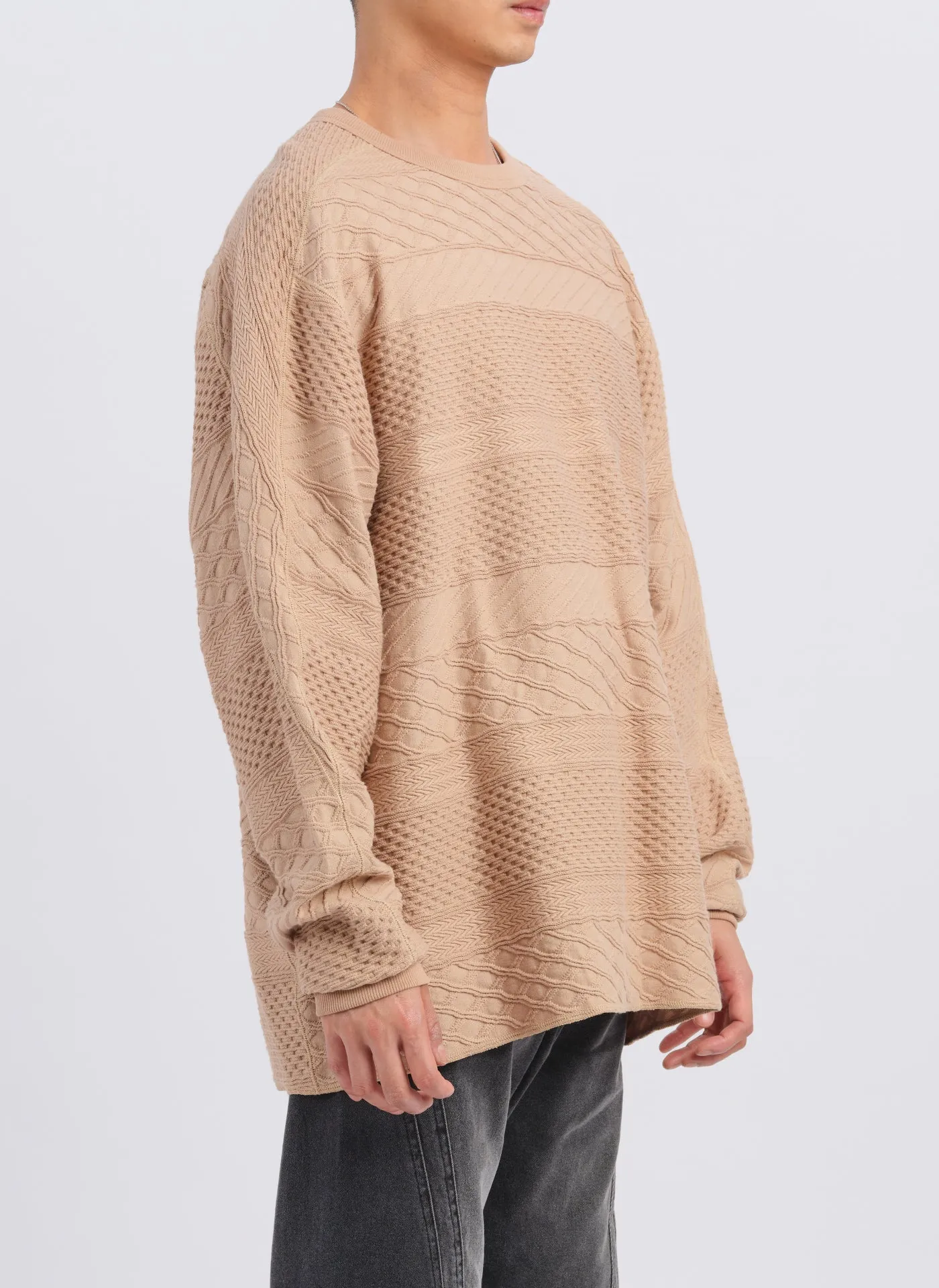 Cotton Jacquard Patchwork Tops sold by INITIAL Fashion product image thumbnail 3