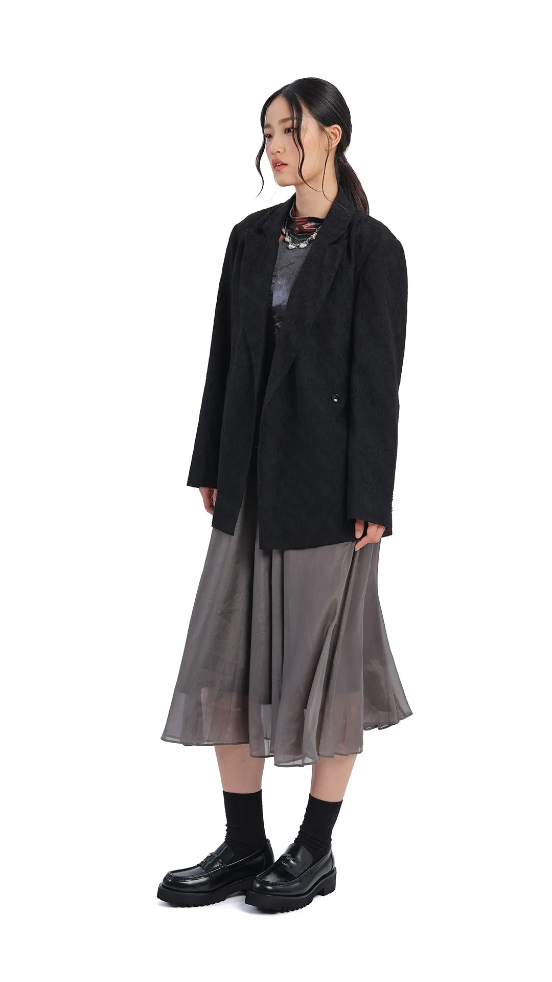 Watercolor Graphic Velour High Neck Top sold by INITIAL Fashion product image thumbnail 5