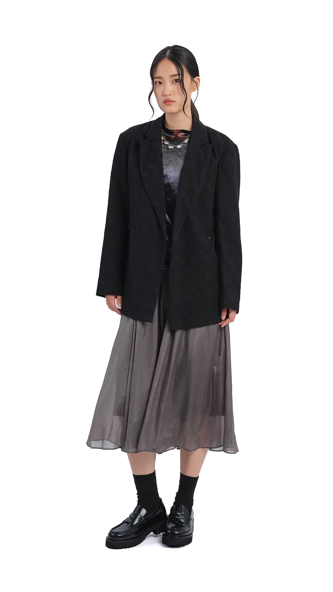 Watercolor Graphic Velour High Neck Top sold by INITIAL Fashion product image thumbnail 4