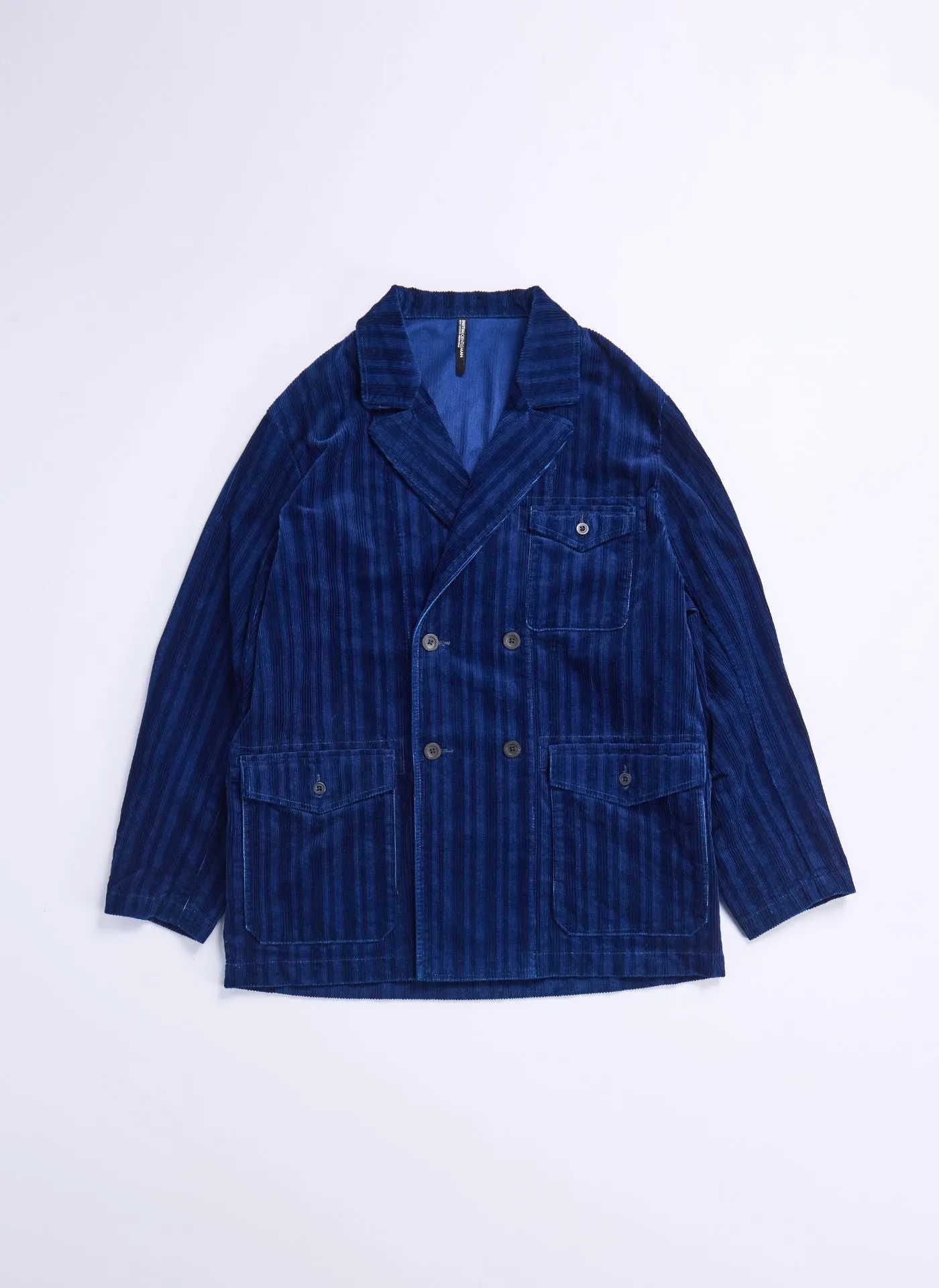 Indigo Cotton Corduroy Double Breasted Soft Blazer sold by INITIAL Fashion
