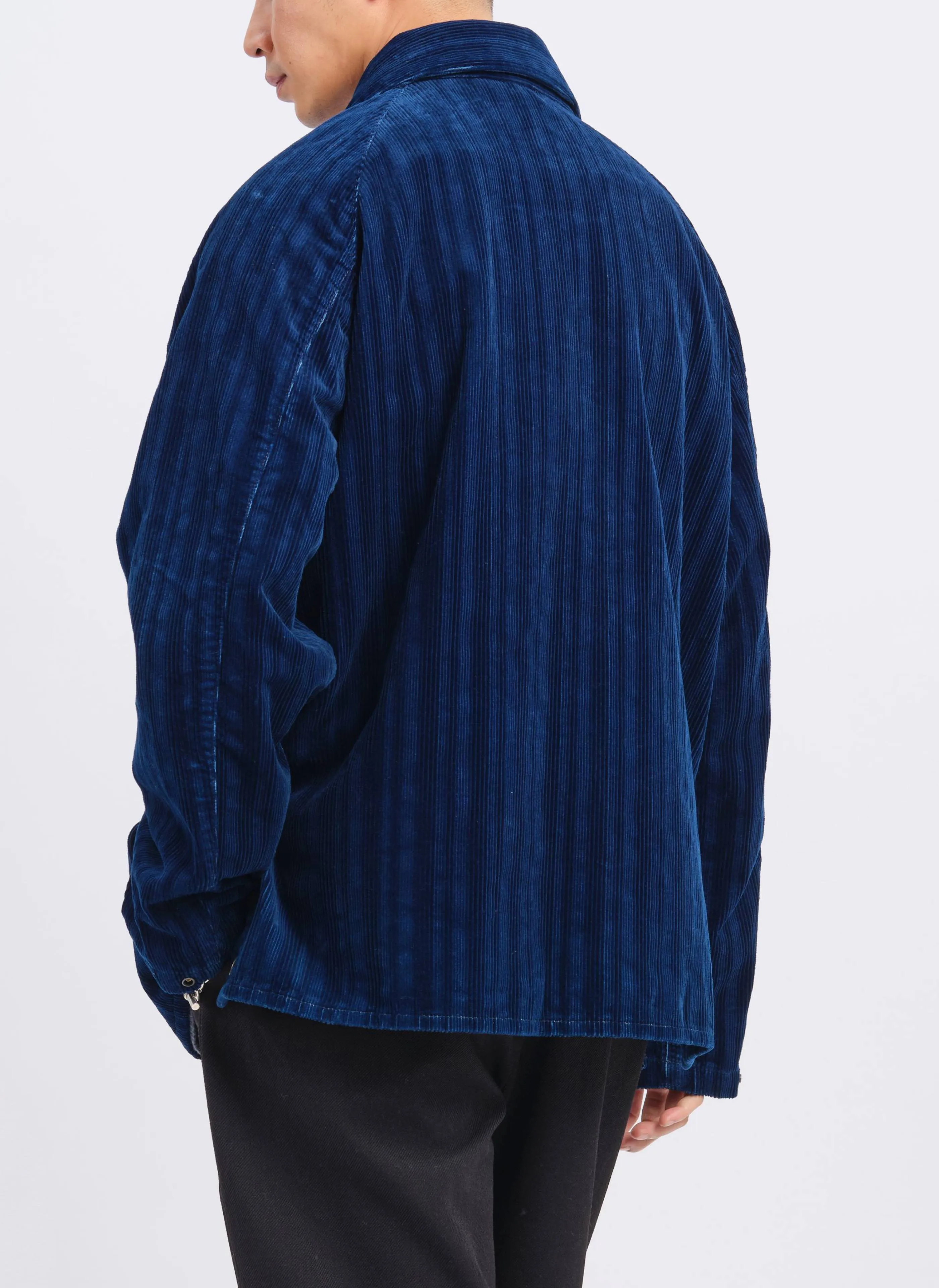 Indigo Cotton Corduroy Hunting Jacket sold by INITIAL Fashion product image thumbnail 5