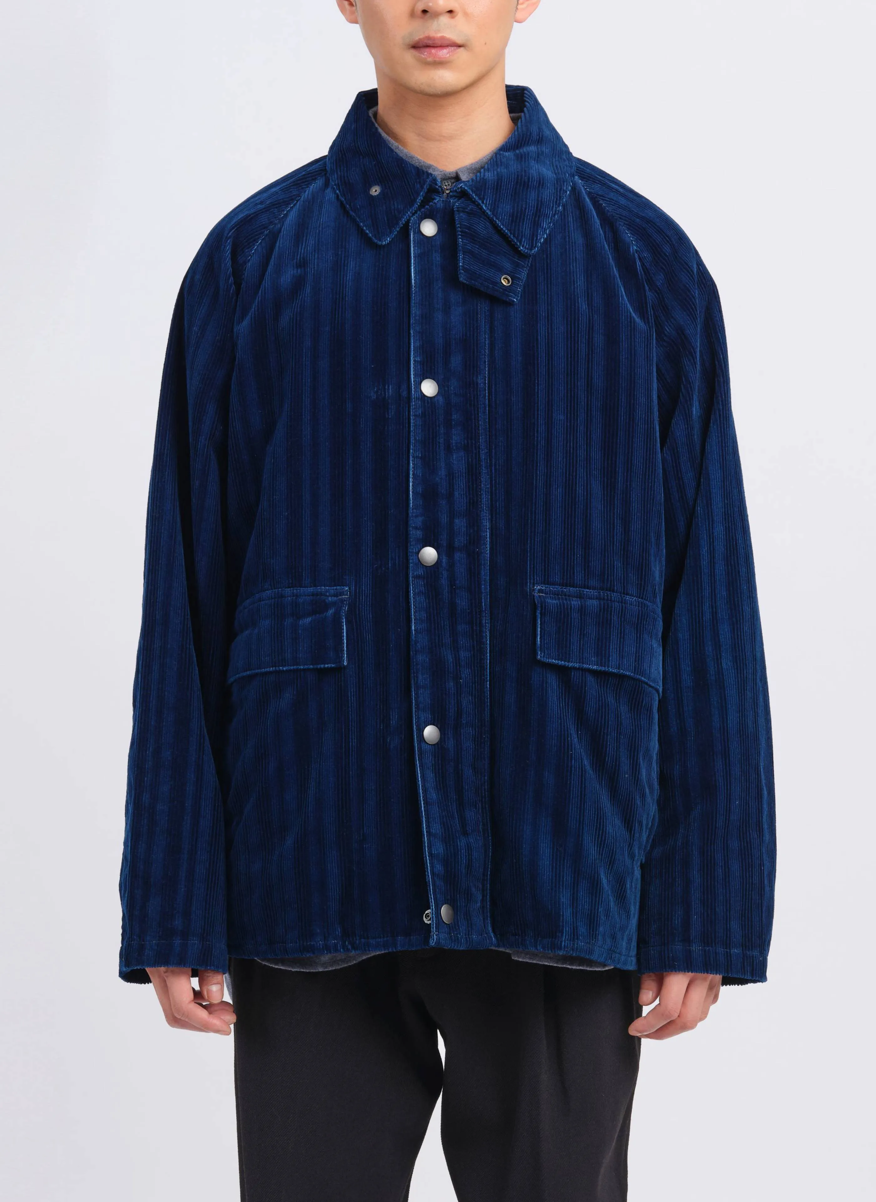 Indigo Cotton Corduroy Hunting Jacket sold by INITIAL Fashion product image thumbnail 2