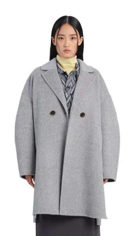 Melange Double Face Coat made by INITIAL Fashion