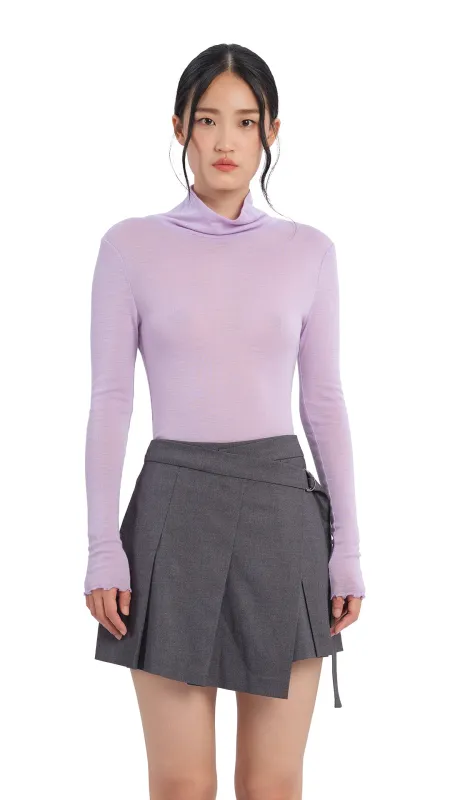 Mock-Neck Wool Tight Top sold by INITIAL Fashion