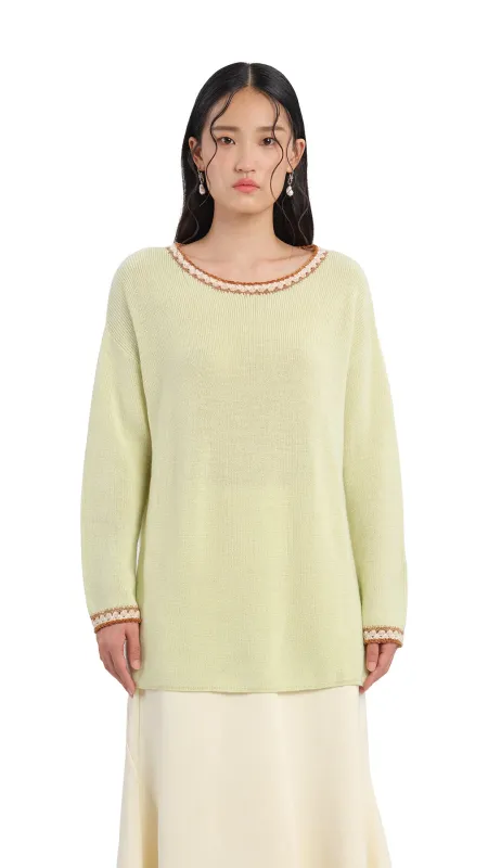 Crochet Trims Pullover sold by INITIAL Fashion