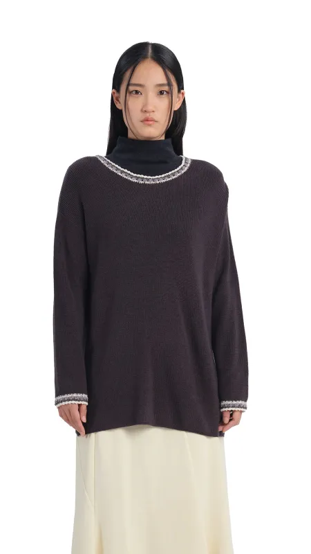 Crochet Trims Pullover sold by INITIAL Fashion