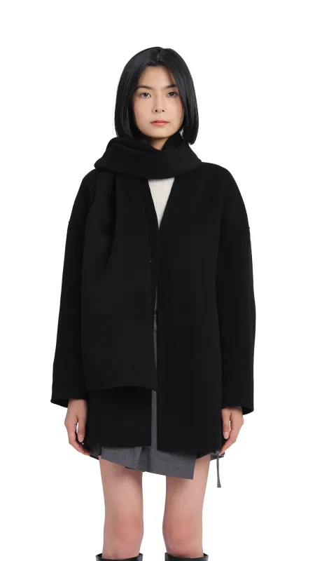 Double Face Jacket With Scarf sold by INITIAL Fashion