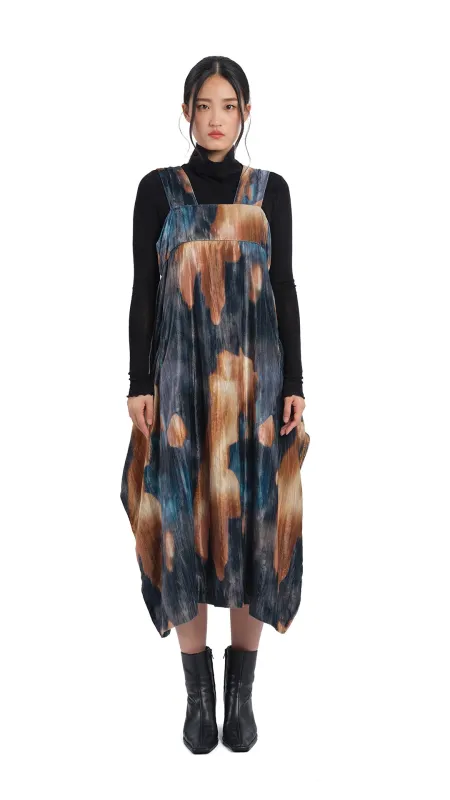 Watercolour Graphic Velour Printed Dress sold by INITIAL Fashion