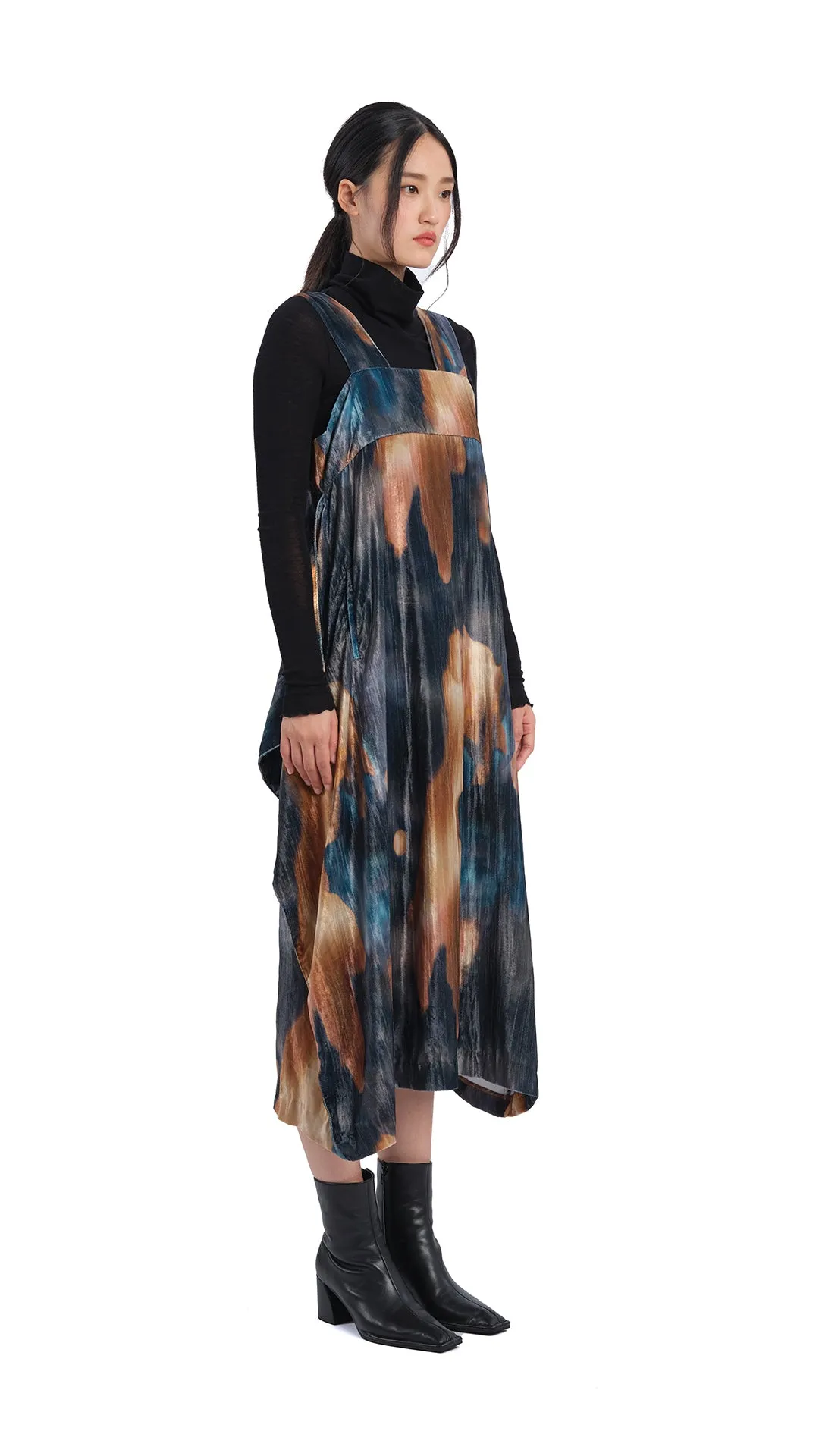 Watercolour Graphic Velour Printed Dress sold by INITIAL Fashion product image thumbnail 2