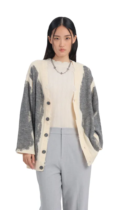 Layered Mix Yarn Cardigan sold by INITIAL Fashion