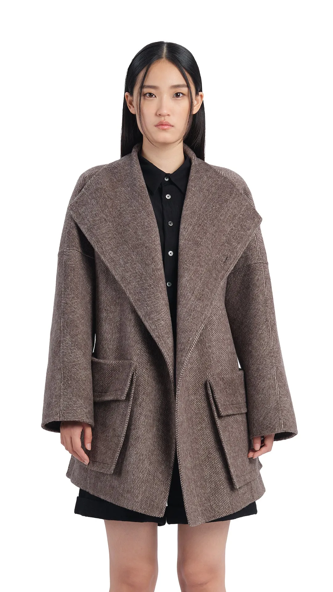 Herringbone Double Face Jacket sold by INITIAL Fashion
