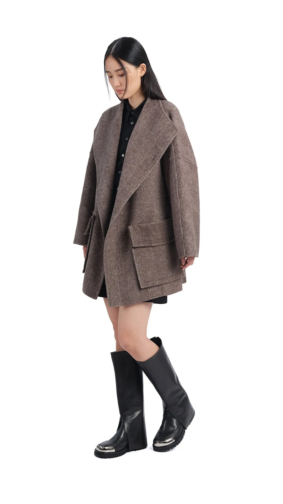 Herringbone Double Face Jacket sold by INITIAL Fashion product image thumbnail 5