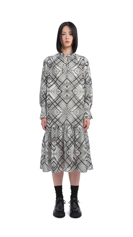 Handcrafted Checker Printed Shirt Dress sold by INITIAL Fashion